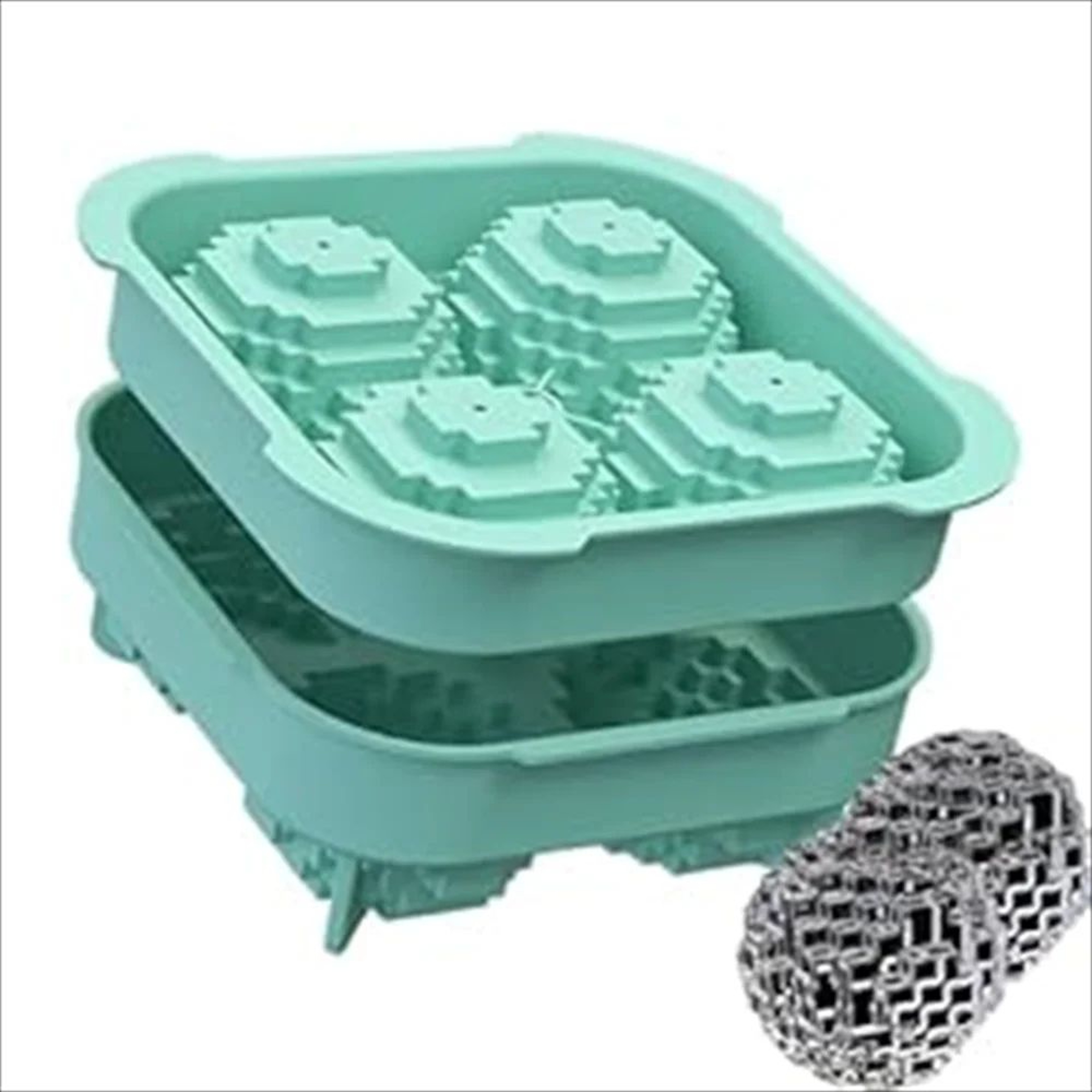 Large Silicone Ice Cube Mold With Lid  Jumbo Whiskey Ice Cube Maker For Bourbon  Cocktails 6