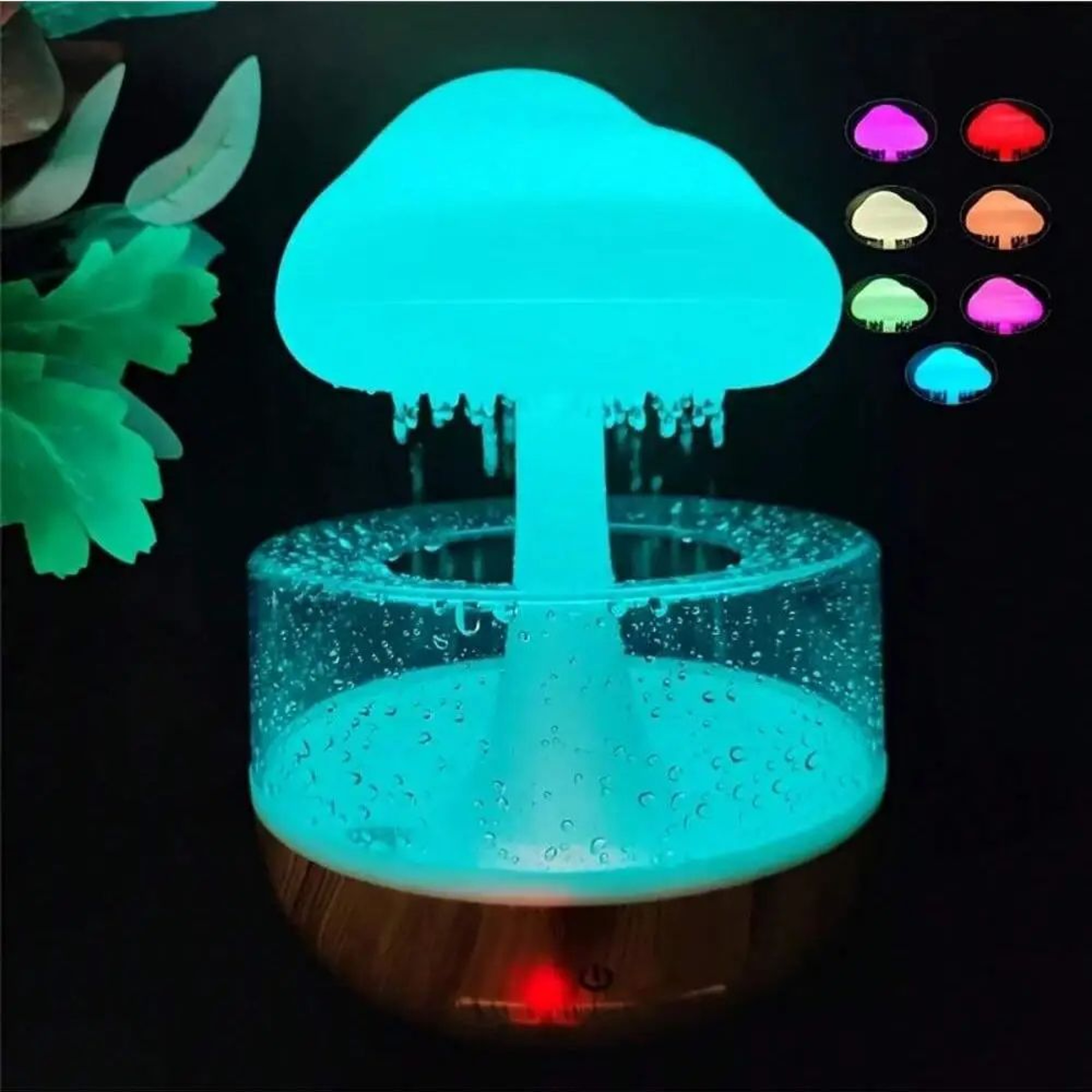 Rain Cloud Humidifier Night Light  Mushroom Raindrop Atmosphere Lamp For Relaxing Sleep 2