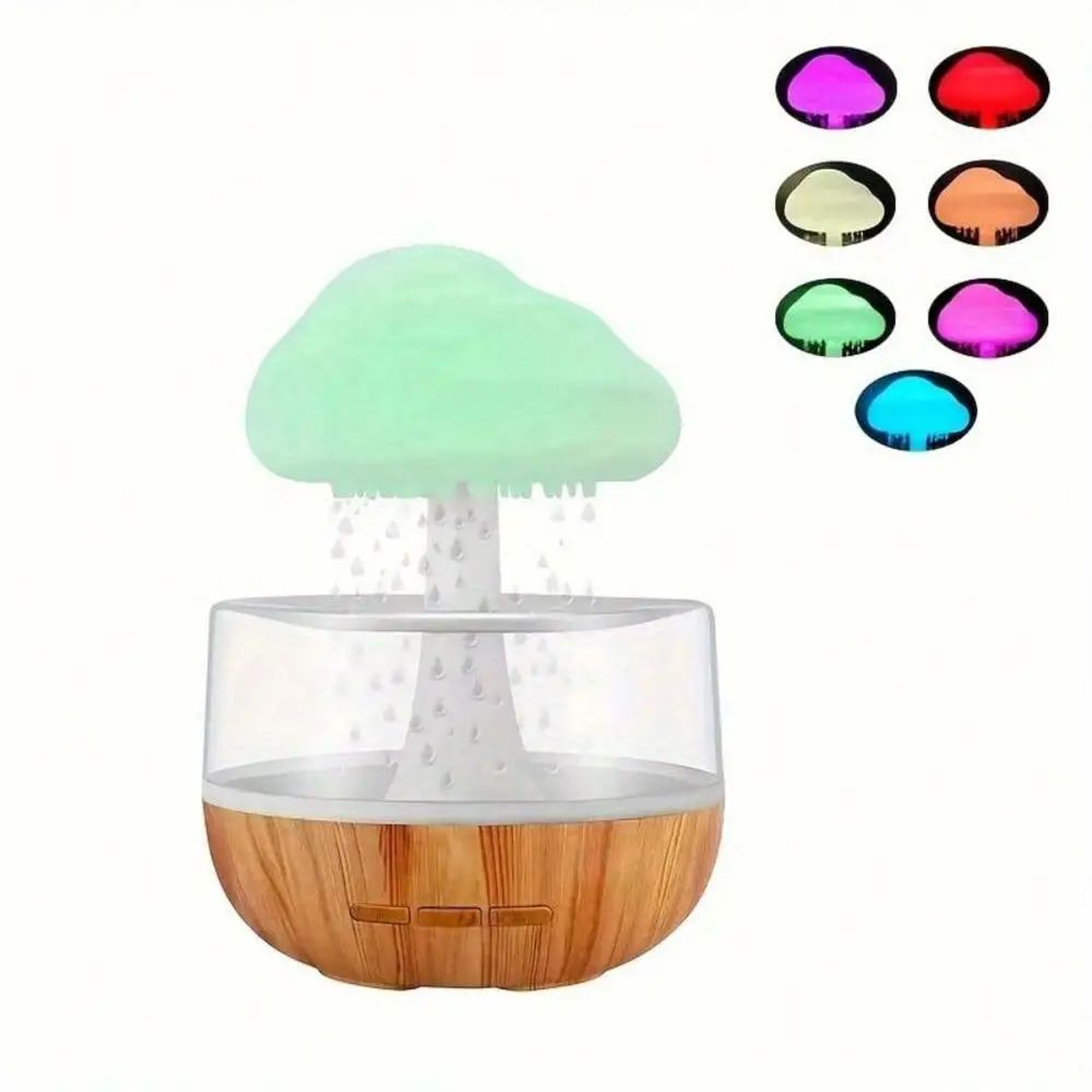 Rain Cloud Humidifier Night Light  Mushroom Raindrop Atmosphere Lamp For Relaxing Sleep 5
