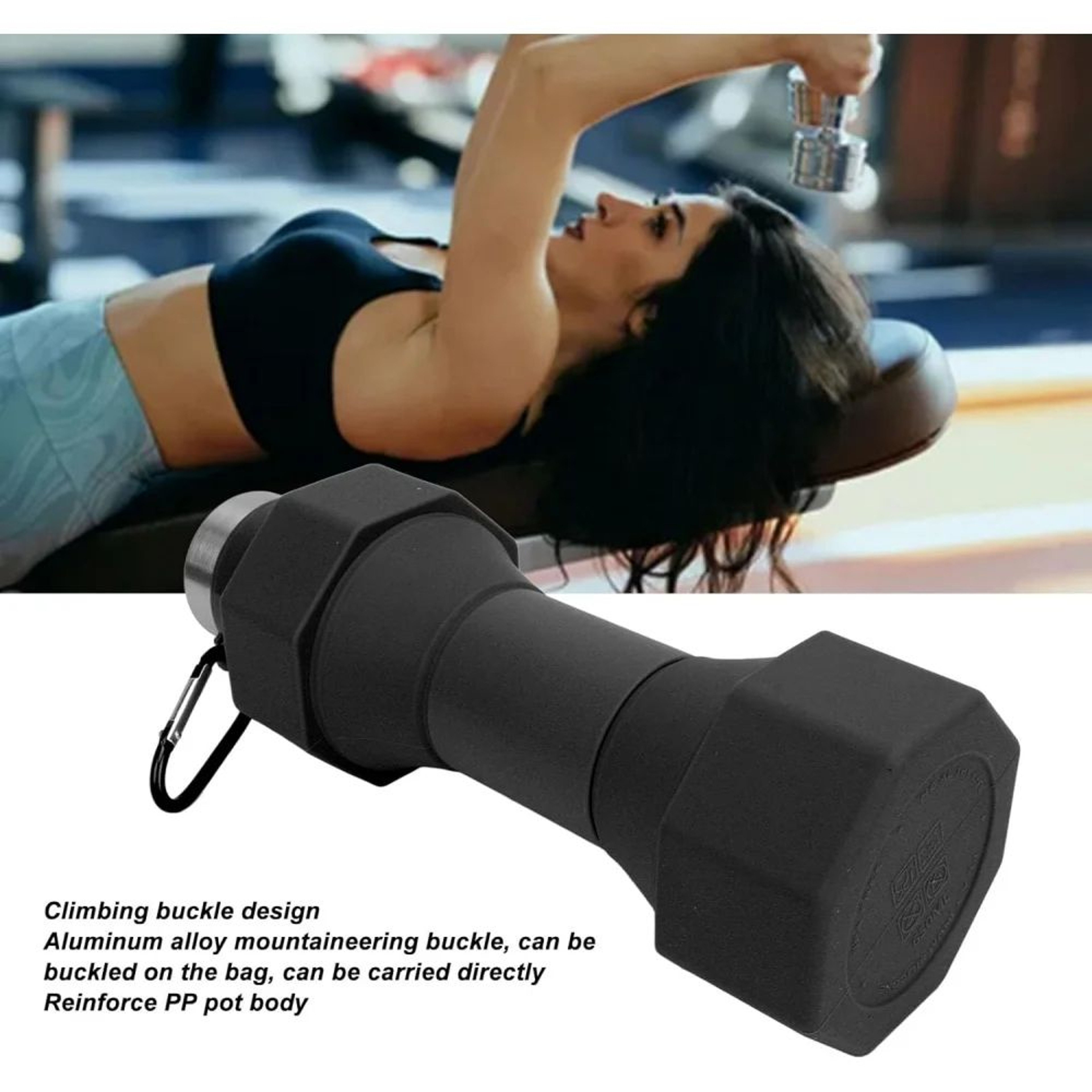 650ml Collapsible Silicone Water Bottle  Leakproof Foldable Travel Sports Bottle 4