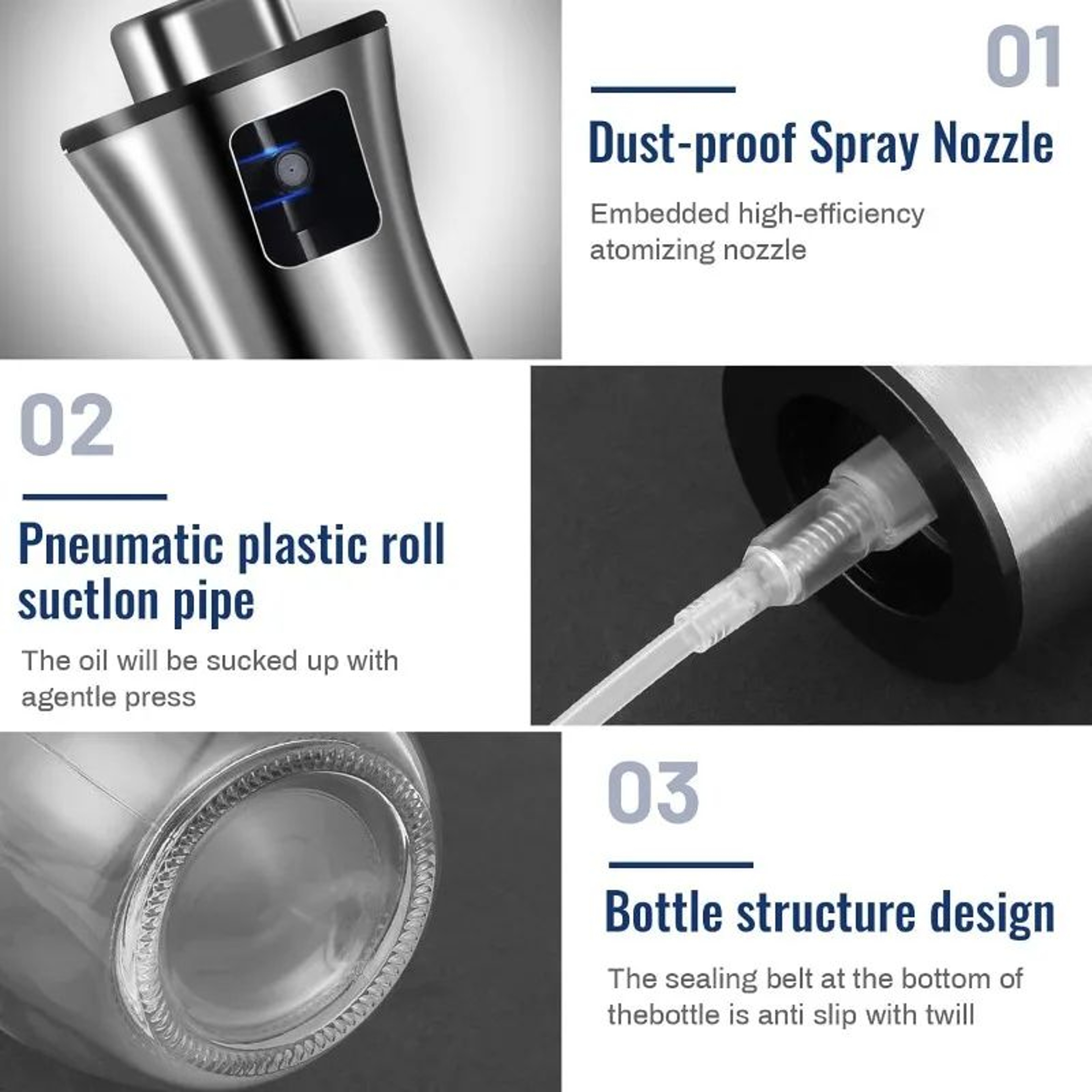 200ml Air Fryer Oil Sprayer  Refillable Oil Spray Bottle For Olive Oil Vinegar  Cooking Mist Contro 2