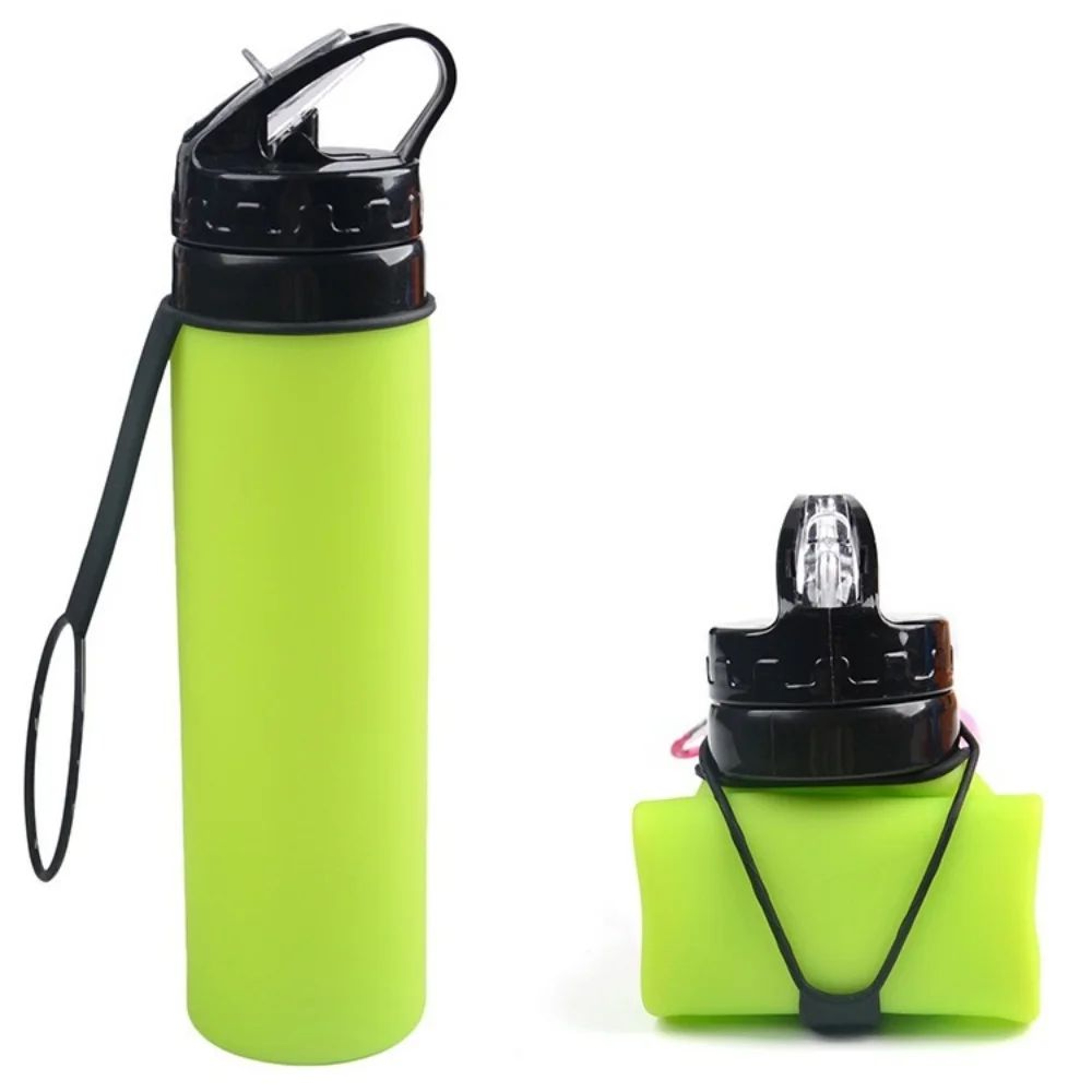 600ml Foldable Silicone Water Bottle  LeakProof Lightweight Collapsible Water Bottle For Hiking Cam 7