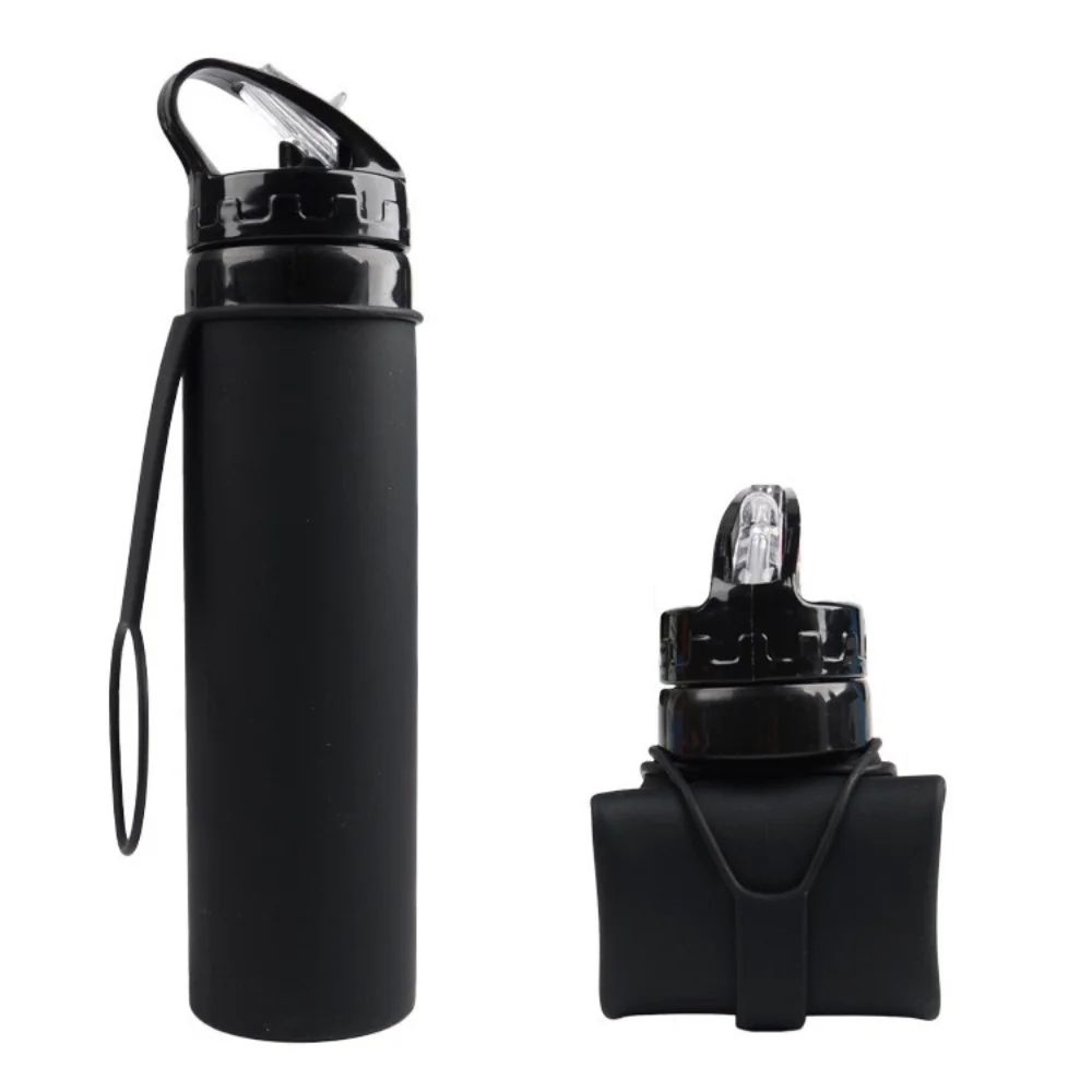 600ml Foldable Silicone Water Bottle  LeakProof Lightweight Collapsible Water Bottle For Hiking Cam 8