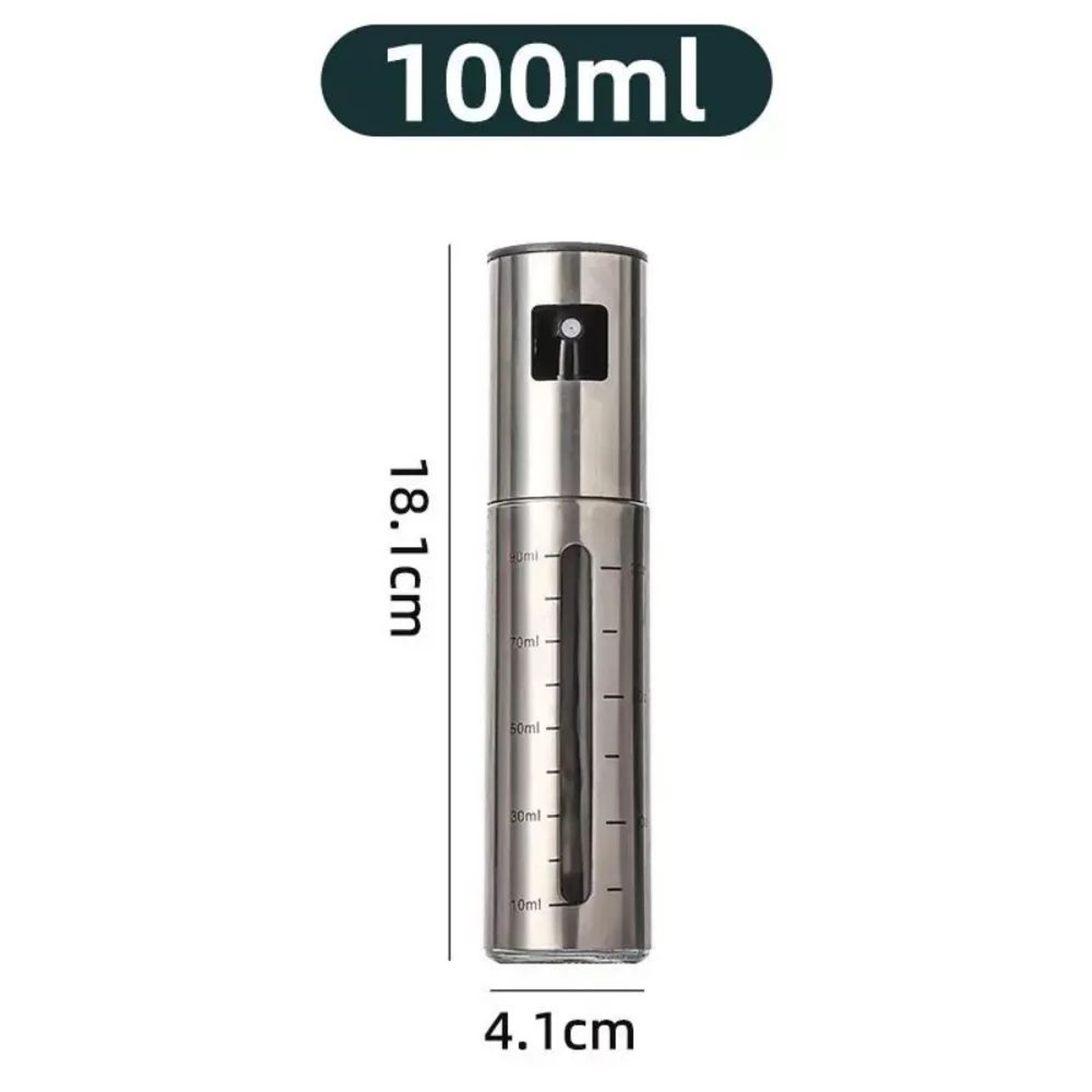 Stainless Steel 100ml Olive Oil Sprayer Mister  Refillable Cooking  Vinegar Spray Bottle For Air Fr 6