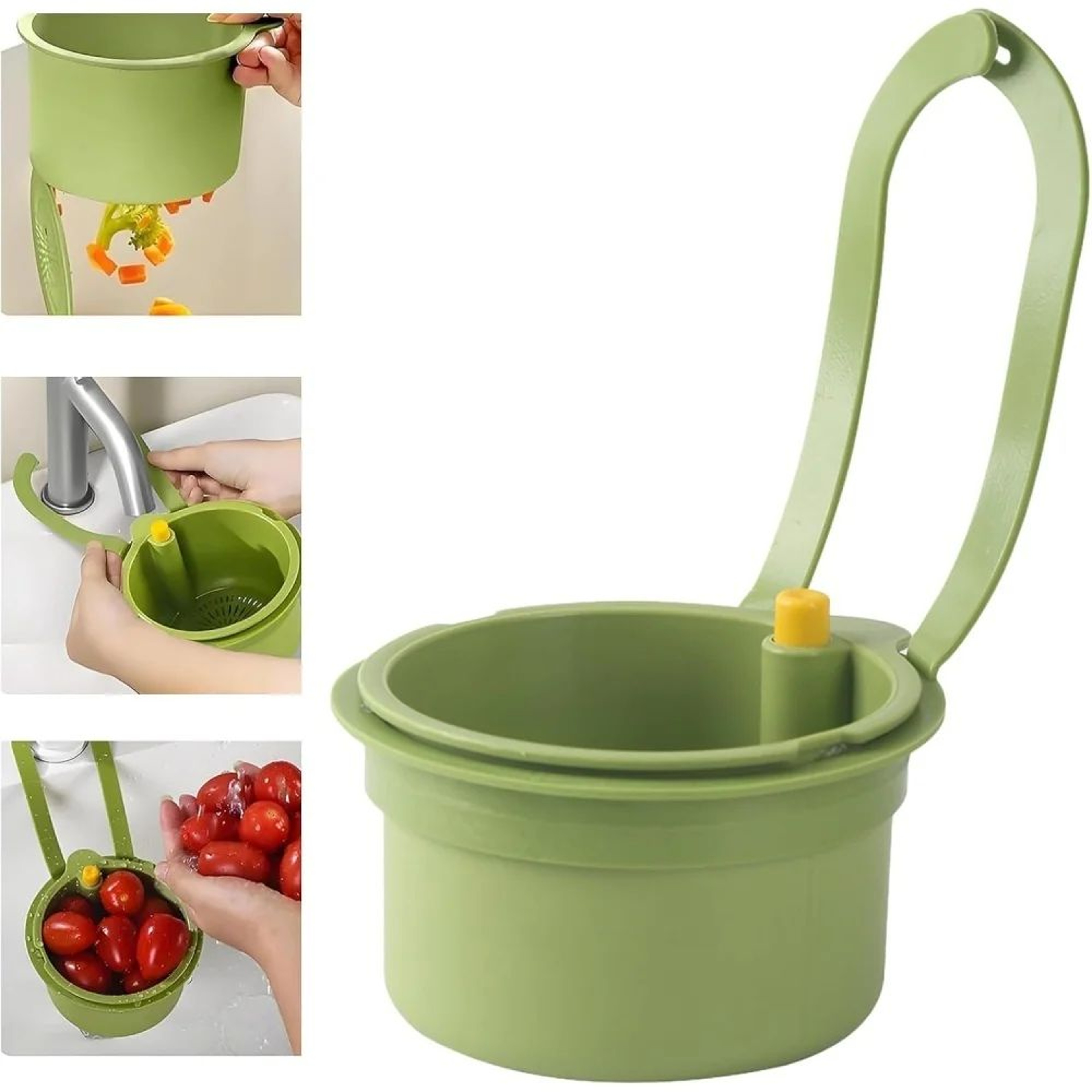 Sink Hanging Strainer Basket With Openable Bottom NoDrill Kitchen Sink Drain Filter  Food Waste Cat 5