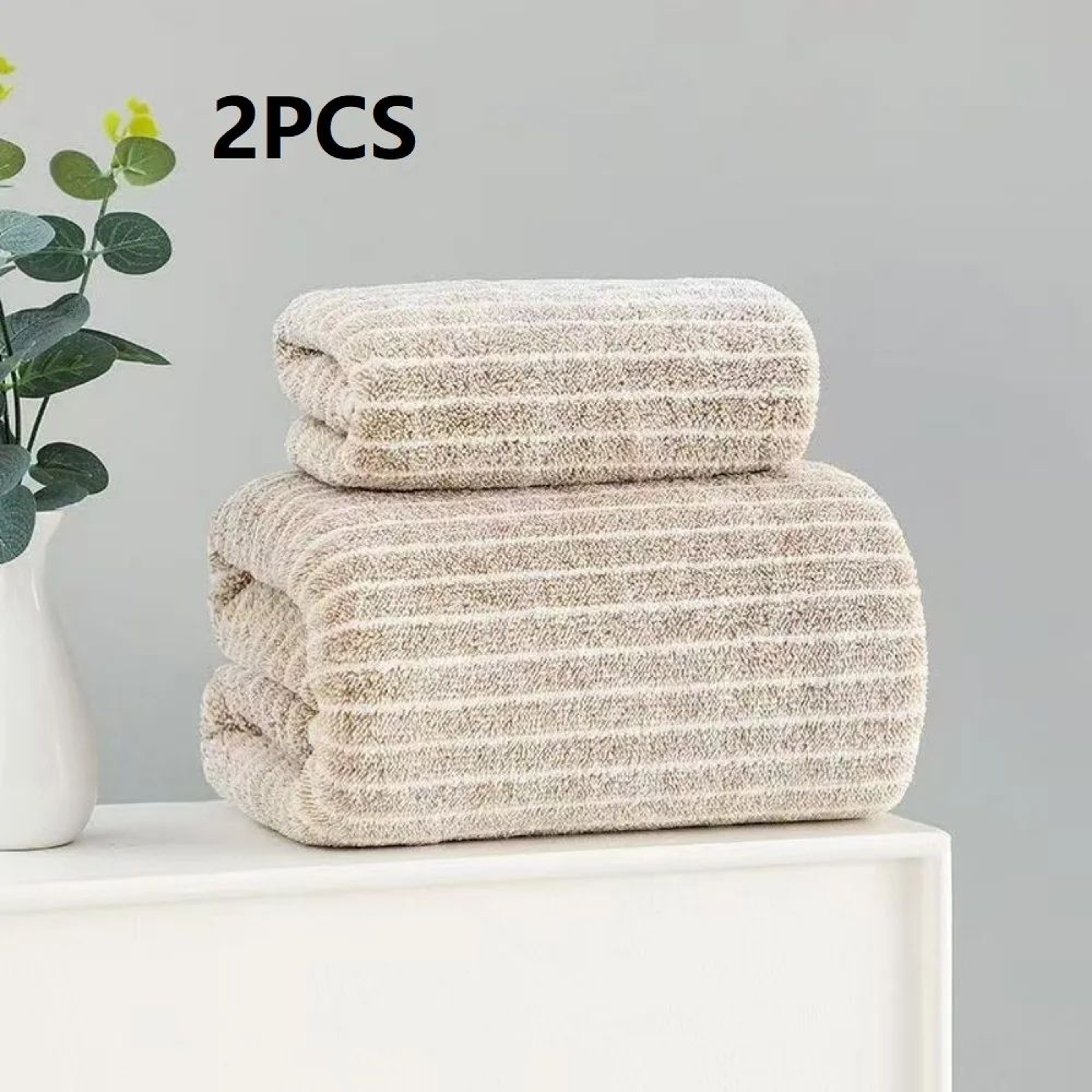 QuickDry Striped Bath Towel  Ultra Absorbent Bathroom  Spa Towel For Home Hotel And Salon 9