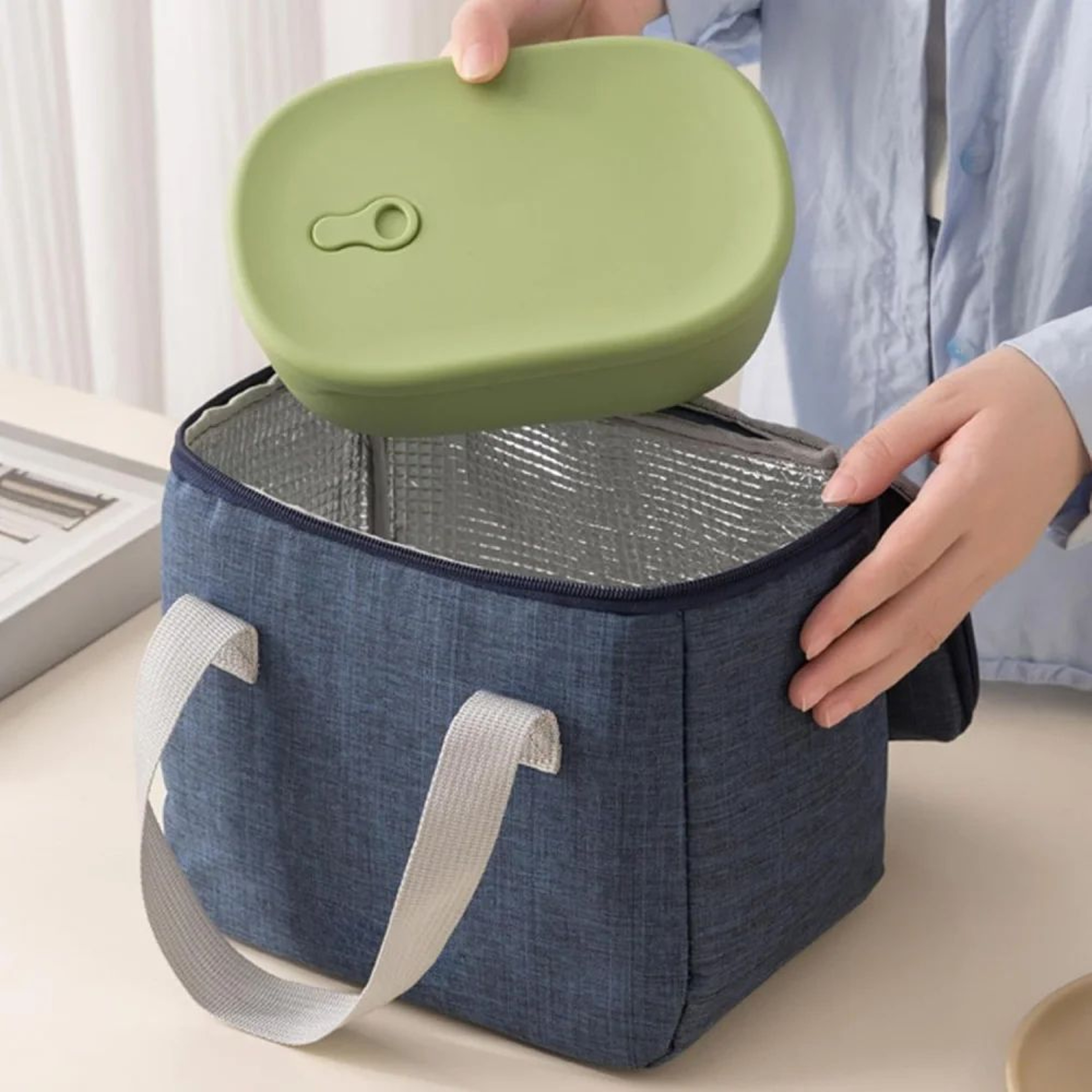 Silicone 1000ml Meal Prep Container MicrowaveSafe EasyClean Reusable Food Storage 5