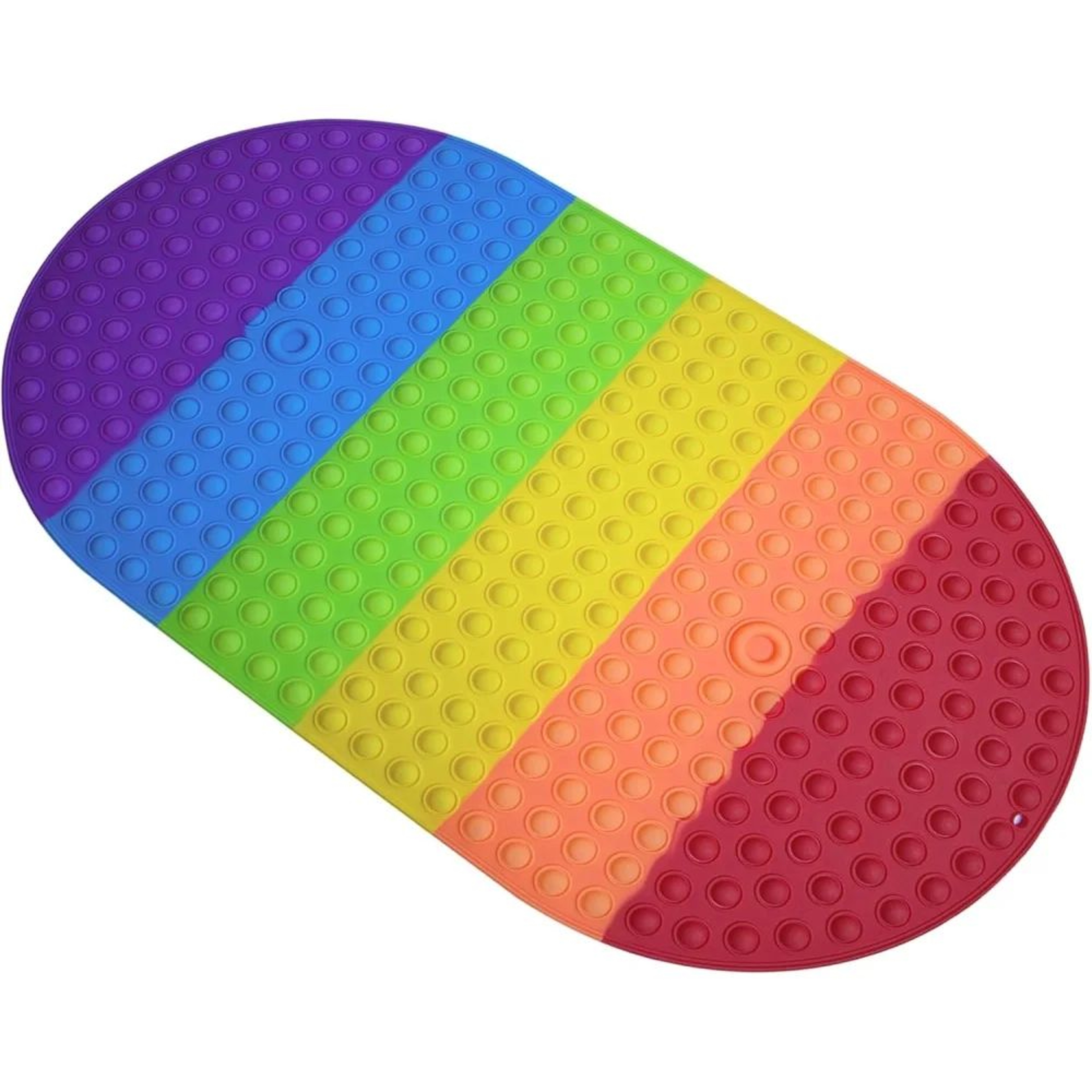 Colorful Silicone Non Slip Bathtub Mat With Suction Cups  Pop Bubbles  Soft Foldable Machine Washab 0