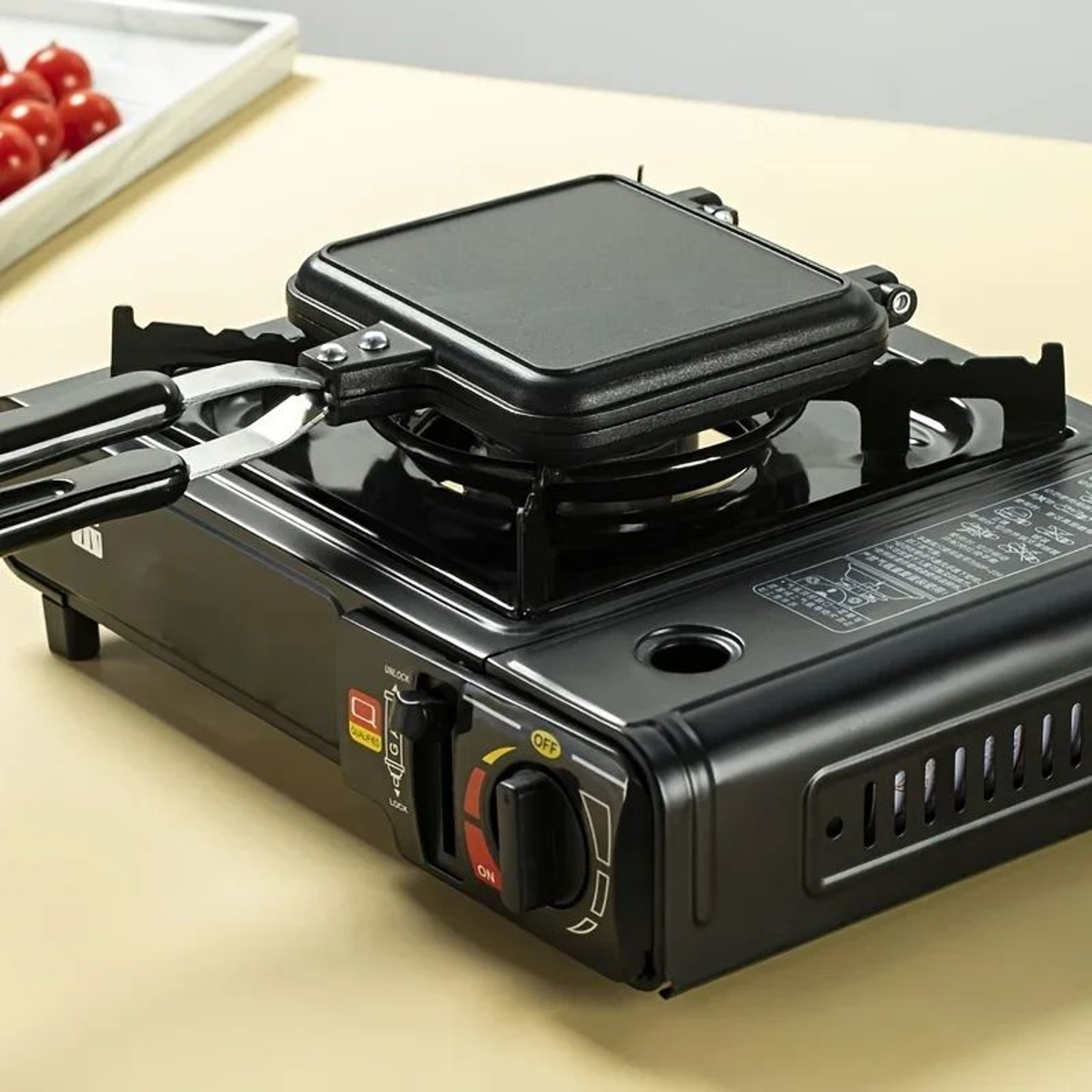 NonStick Stovetop Sandwich Maker Grill Pan DoubleSided Toastie  Waffle Press 3