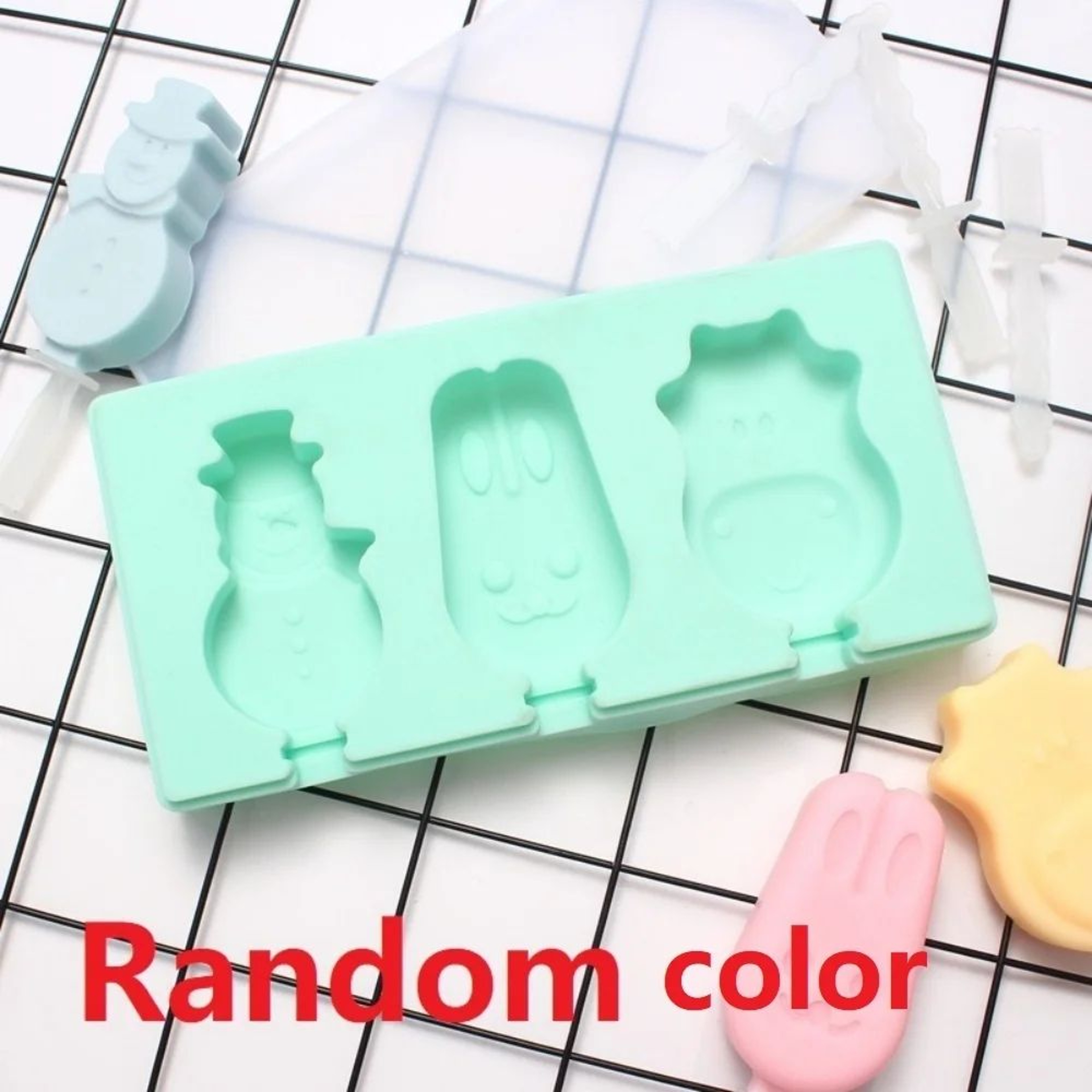 Cartoon Animal Silicone Popsicle Mold Set  Mini Reusable Ice Cream Molds With Lids For DIY Frozen T 9