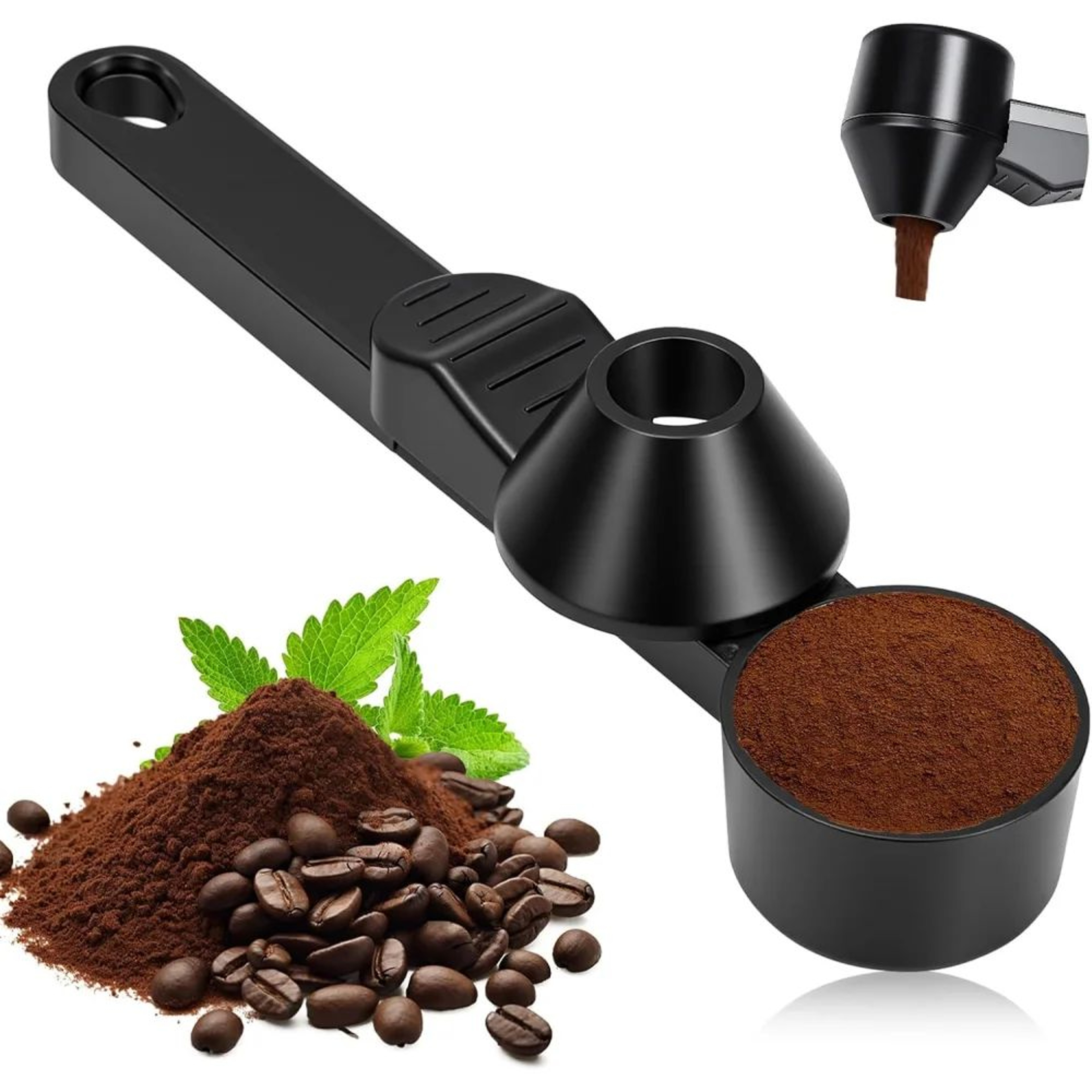 Reusable Coffee Pod Funnel  Measuring Spoon Set For Refillable Pods And Powder Scooping 0