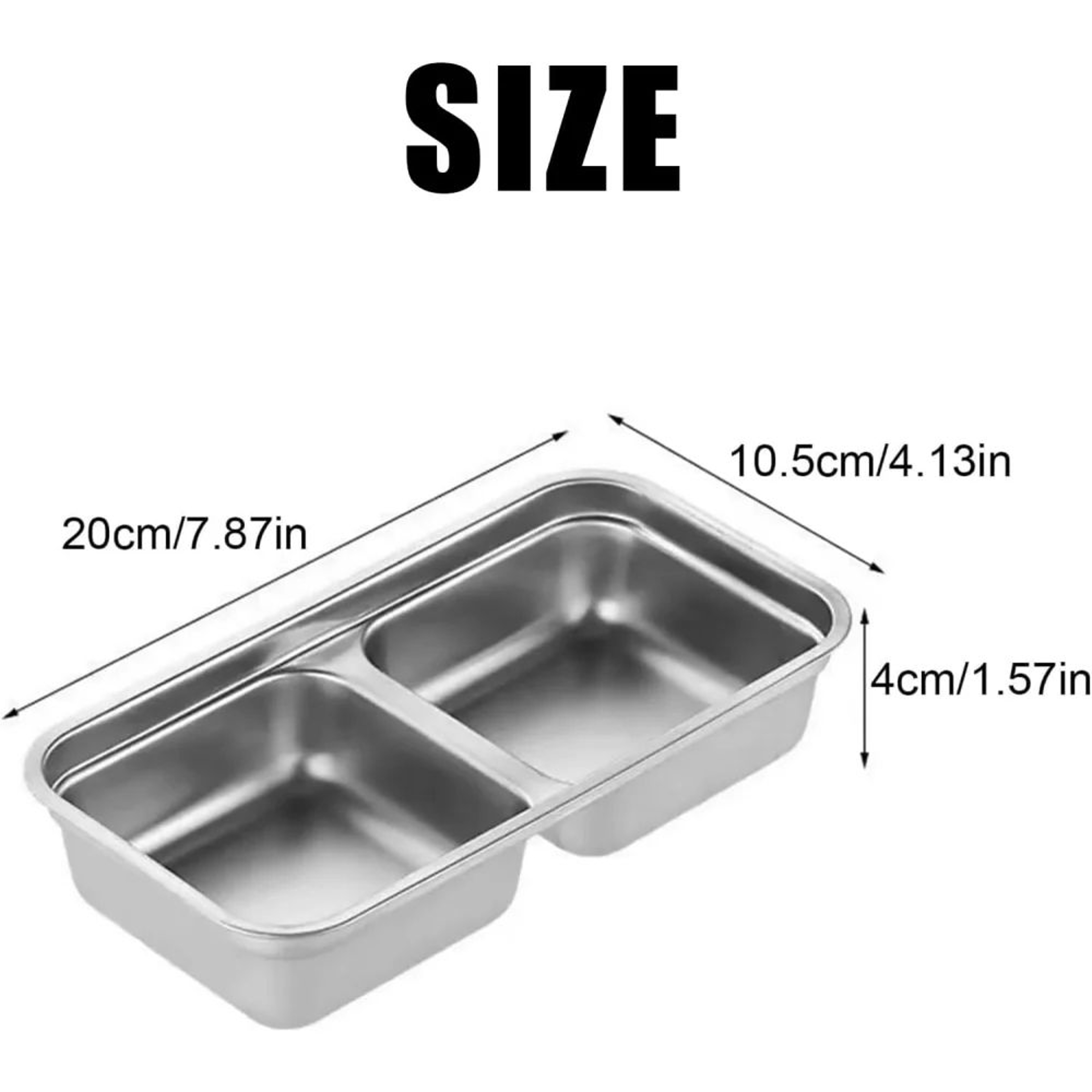 Double Layer Snack Container With Lid  Stainless Steel Seasoning Box For Camping  Travel 1