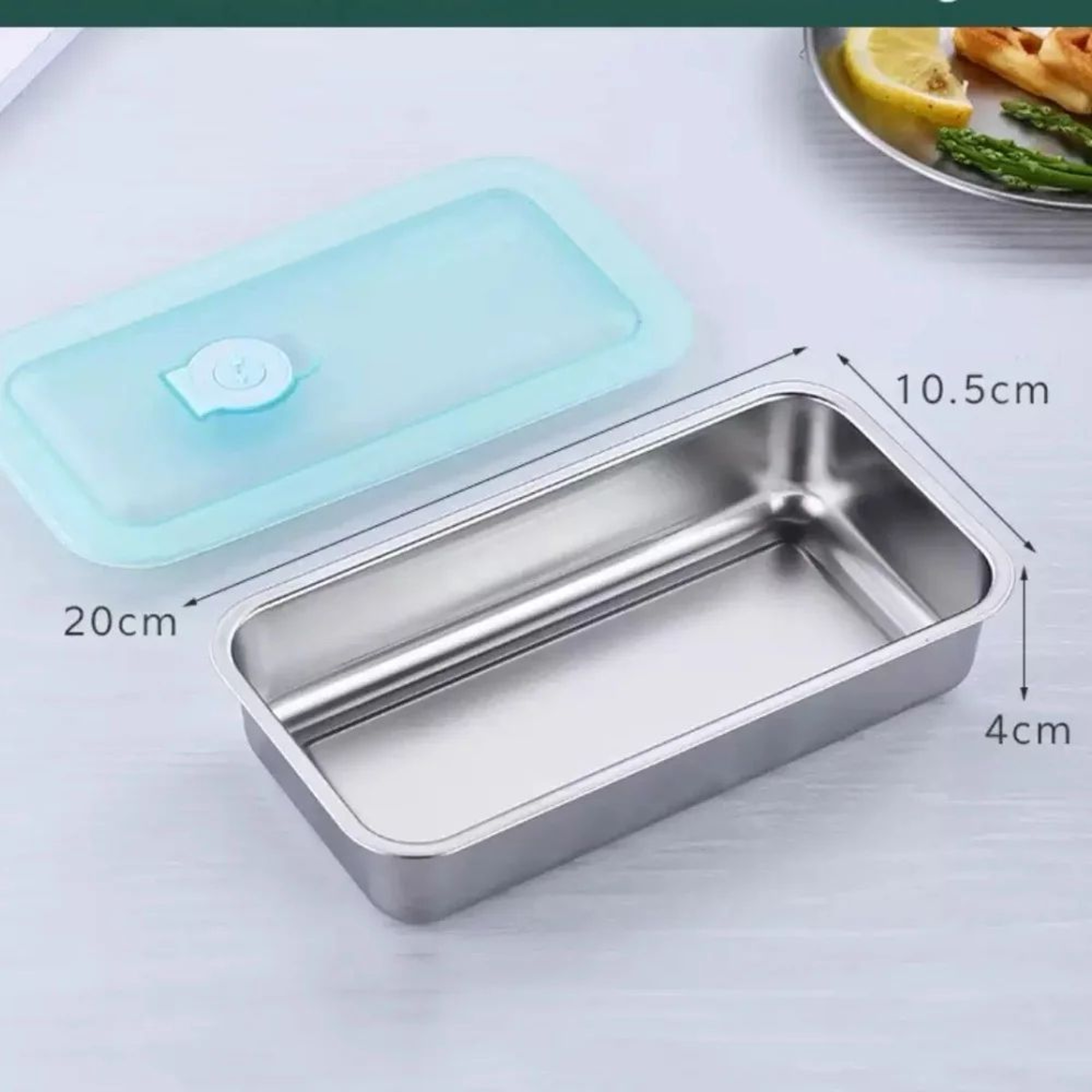 Double Layer Snack Container With Lid  Stainless Steel Seasoning Box For Camping  Travel 6
