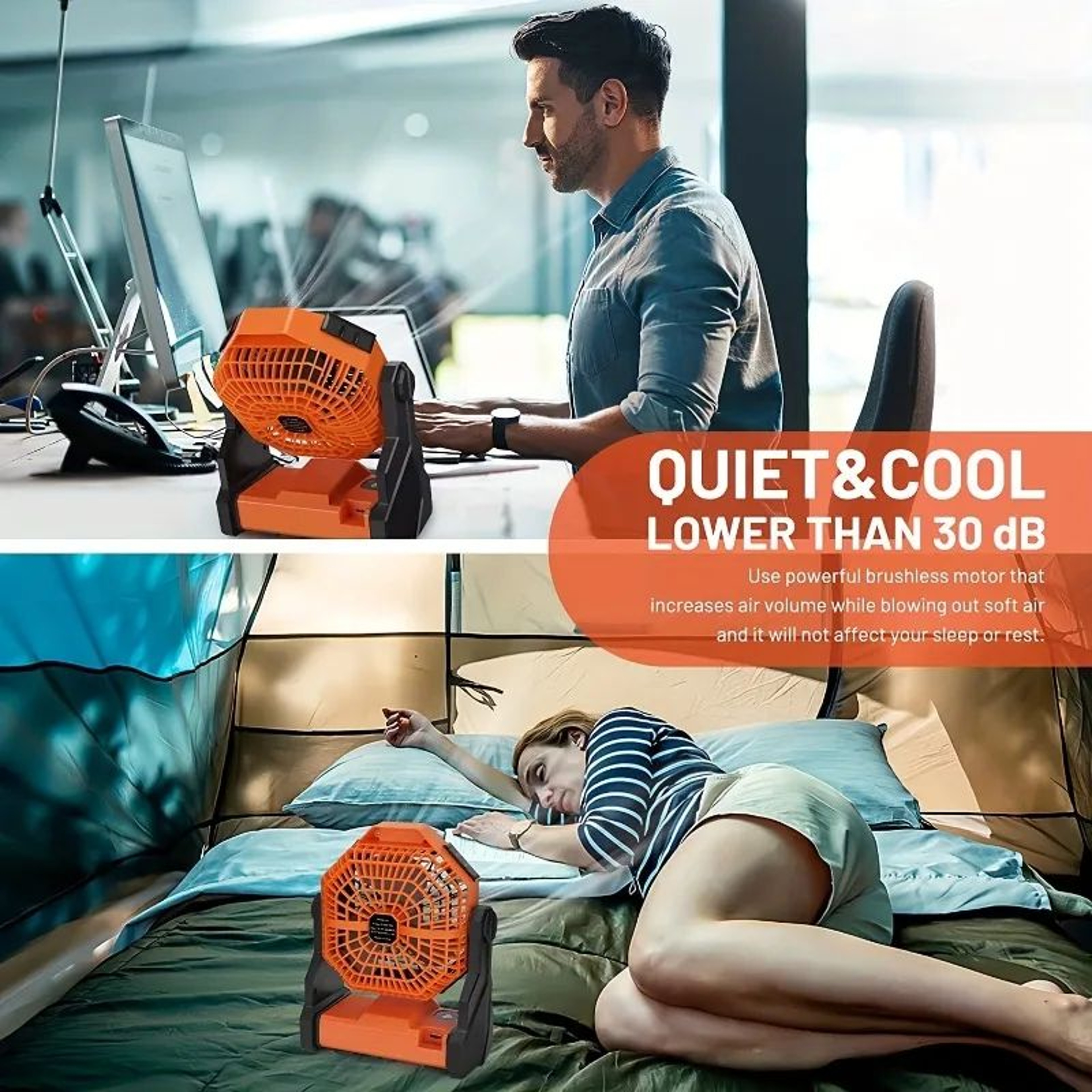 Stay Cool Anywhere Portable USB Fan With Infinite Speed Control Rechargeable Battery  LED Light 2