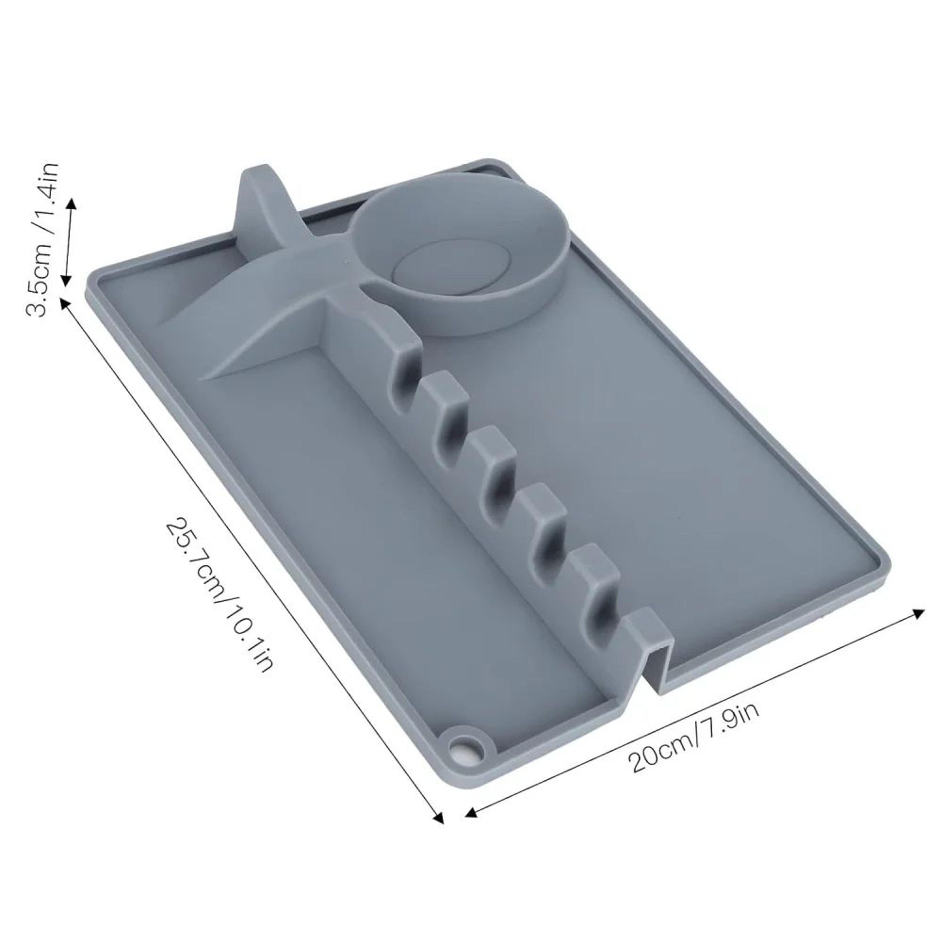 Silicone Spoon Rest With Drip Tray  HeatResistant Utensil Rest For Stove Top 1