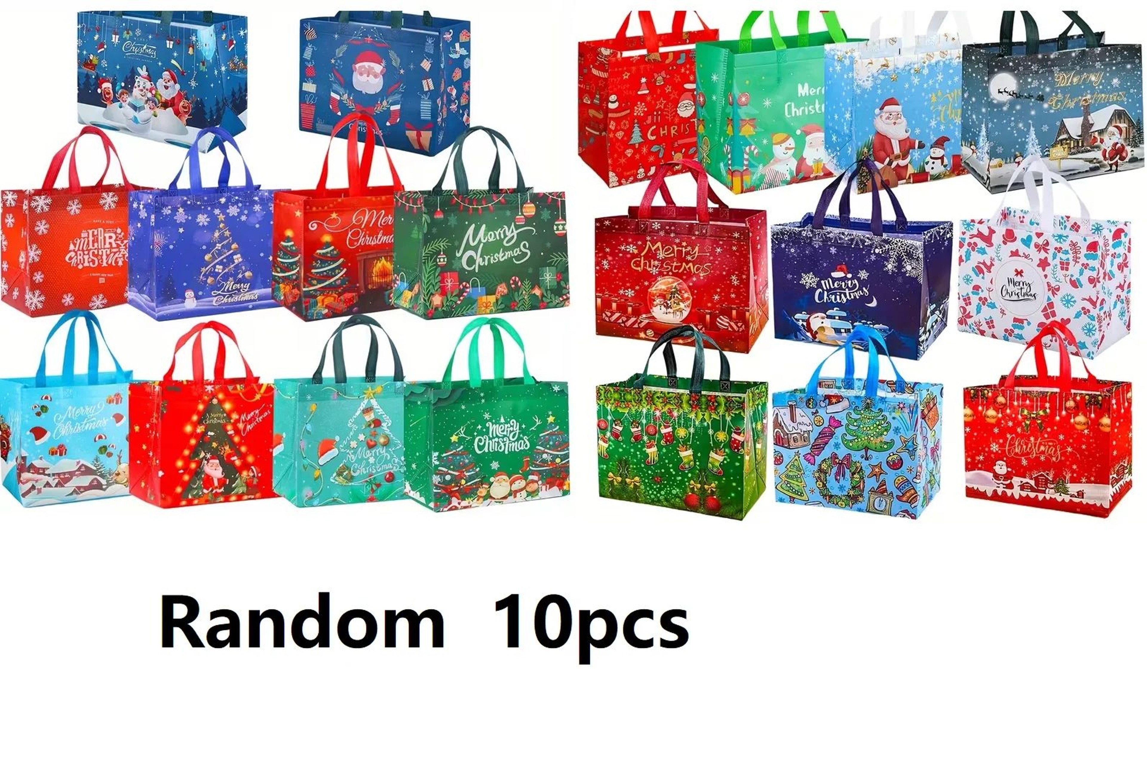Reusable Christmas Gift Bags Set  126x98in Foldable Christmas Tote Bag With Handles For Holiday Gif 7