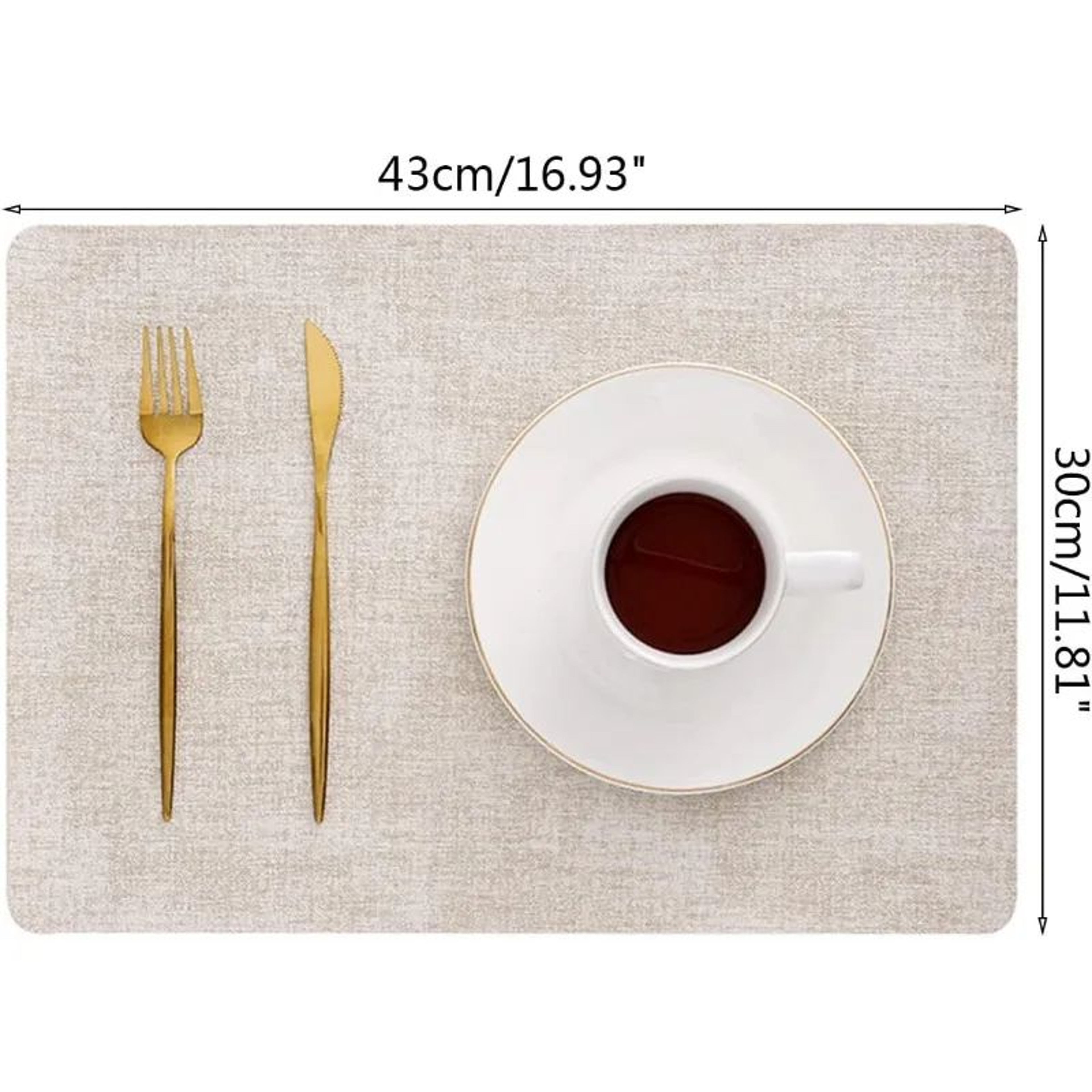 Faux Leather Placemats Set  Waterproof HeatResistant NonSlip Wipeable Table Mats 5