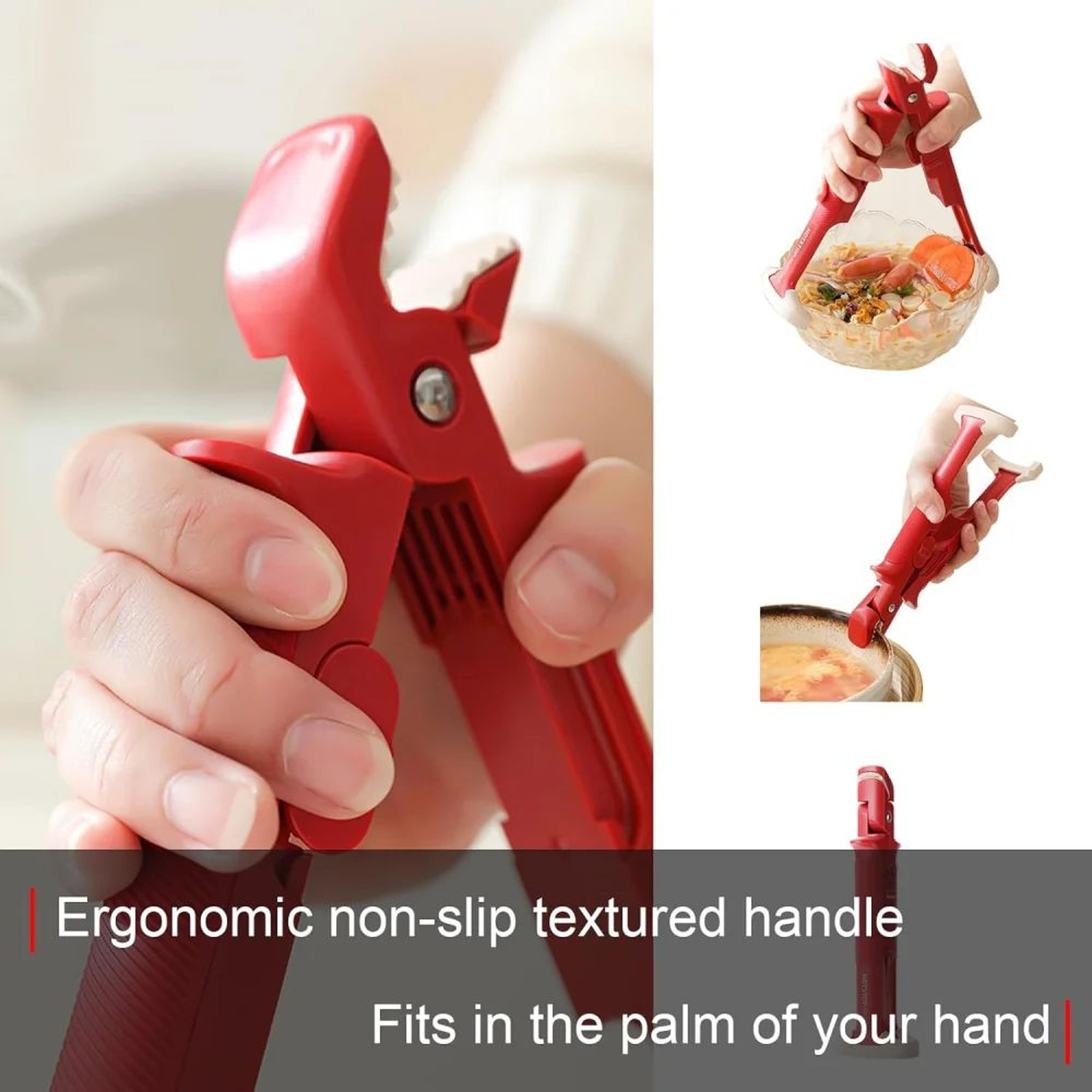 2in1 AntiScald Dish Holder  Microwave Plate Lifter With AntiSlip Handle 3