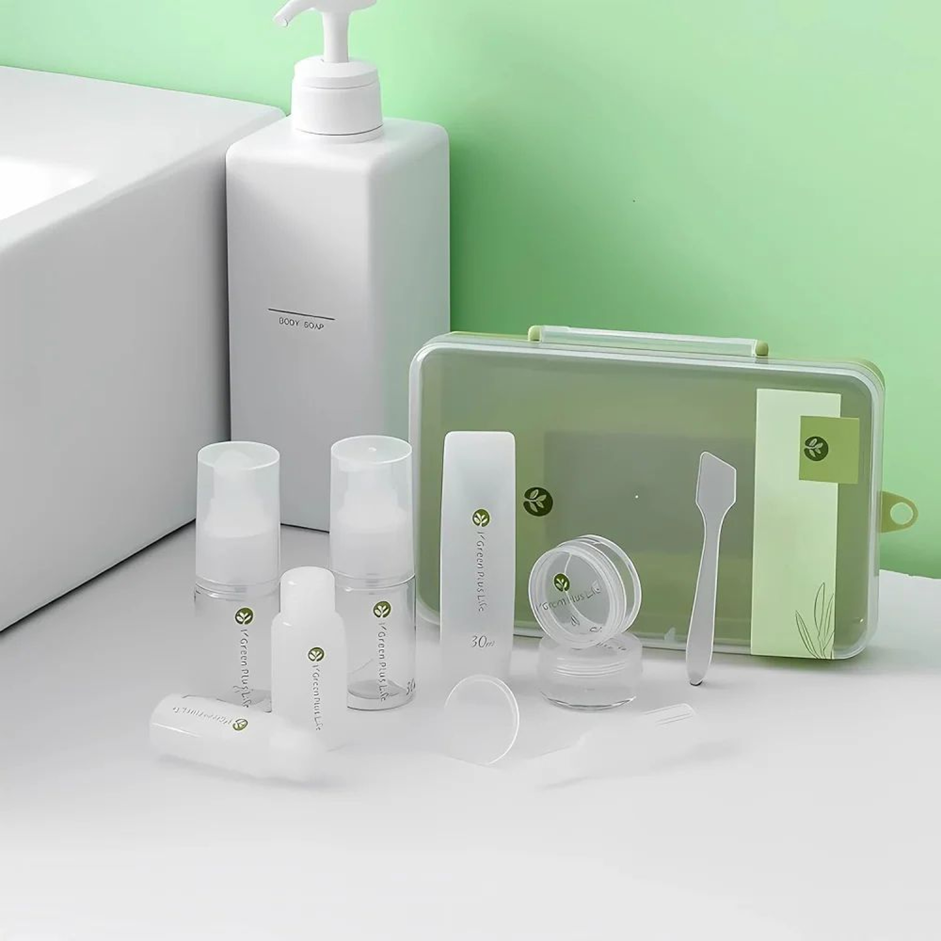 Leakproof Silicone Travel Toiletry Bottle Set  Refillable Mini Squeeze Bottles For CarryOn Travel 0