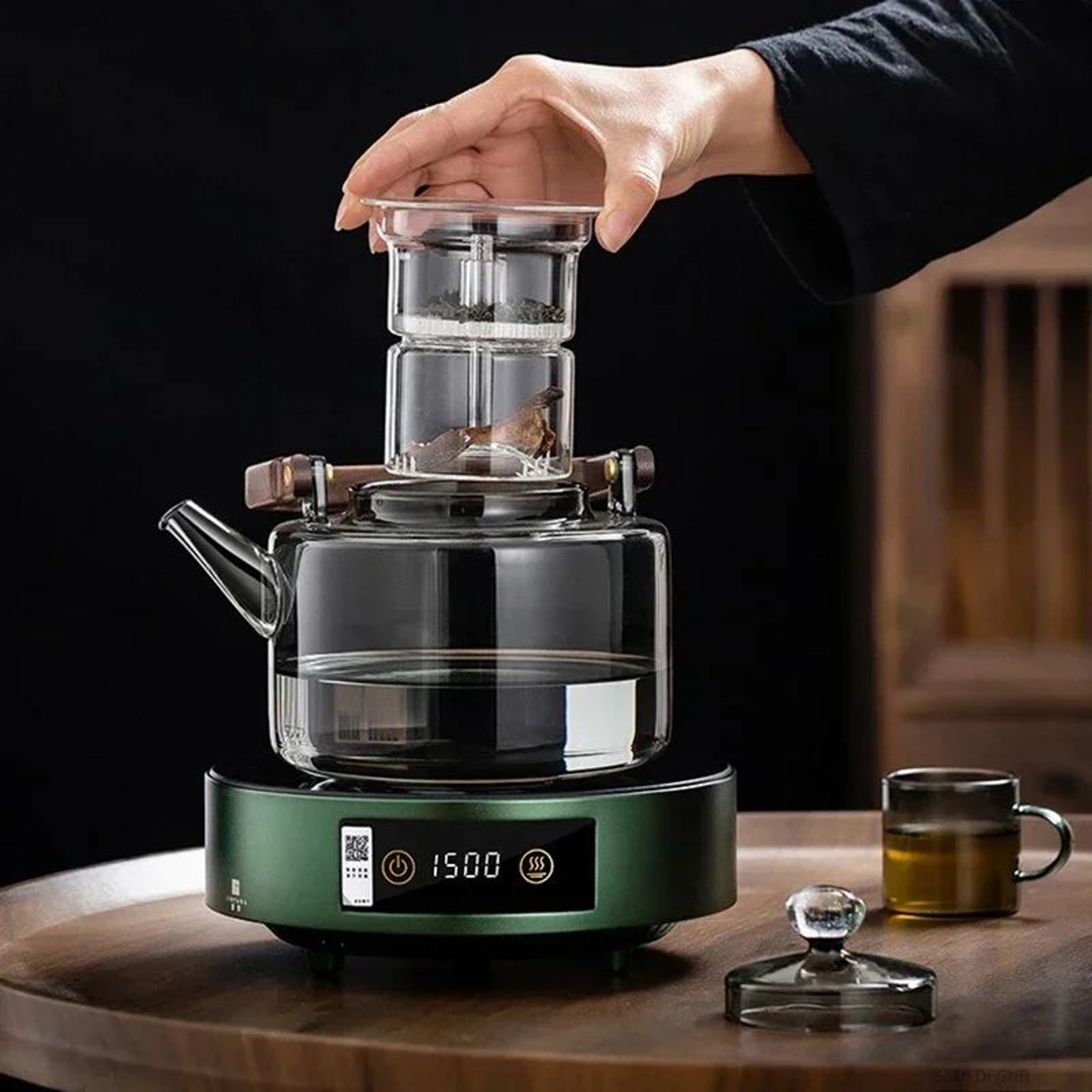 HeatResistant Glass Teapot With Infuser  Integrated Steaming  Boiling Kettle For Home And Office 2