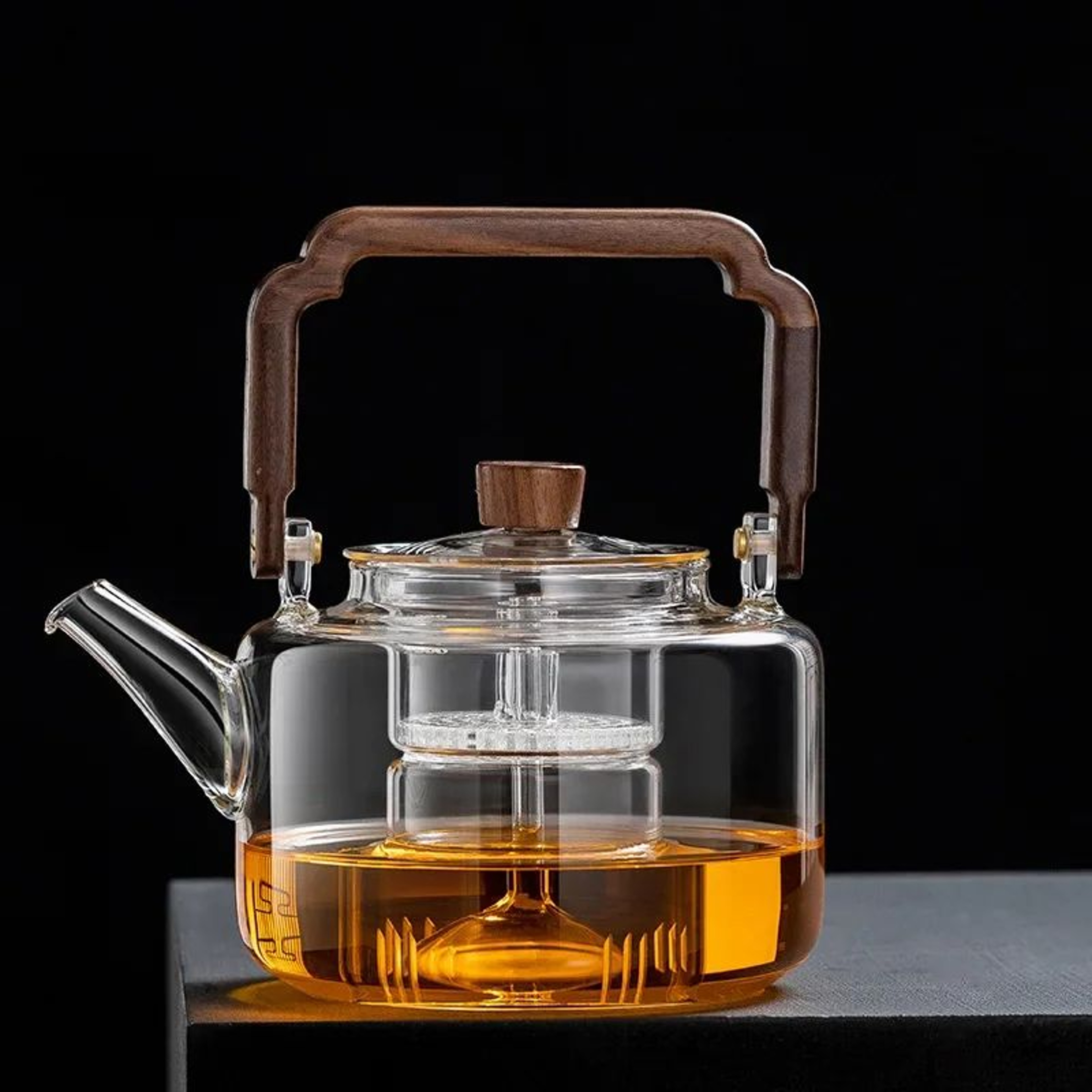 HeatResistant Glass Teapot With Infuser  Integrated Steaming  Boiling Kettle For Home And Office 6