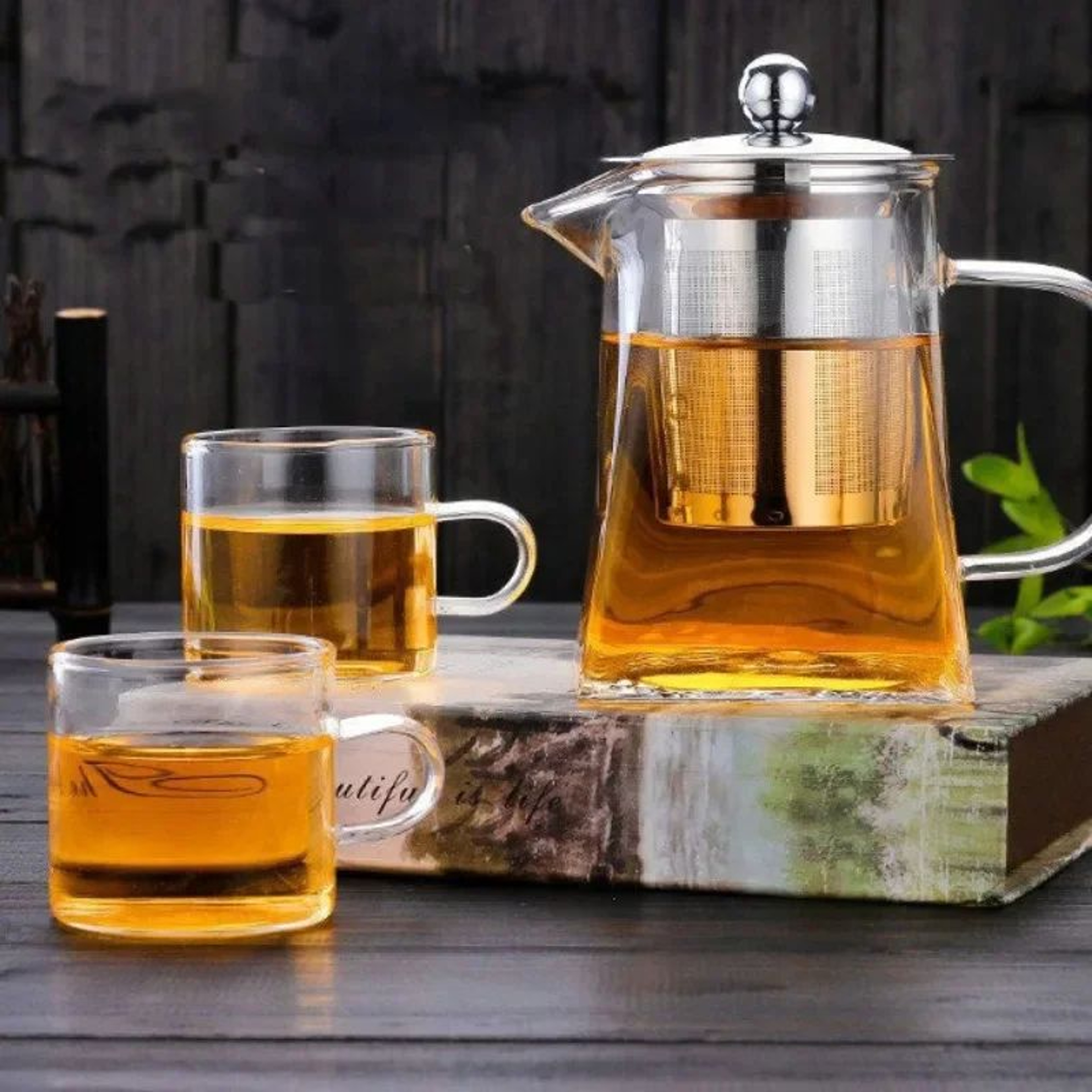Premium Borosilicate Glass Teapot With Infuser  HeatResistant Clear Brew Pot 350550750 ML 2