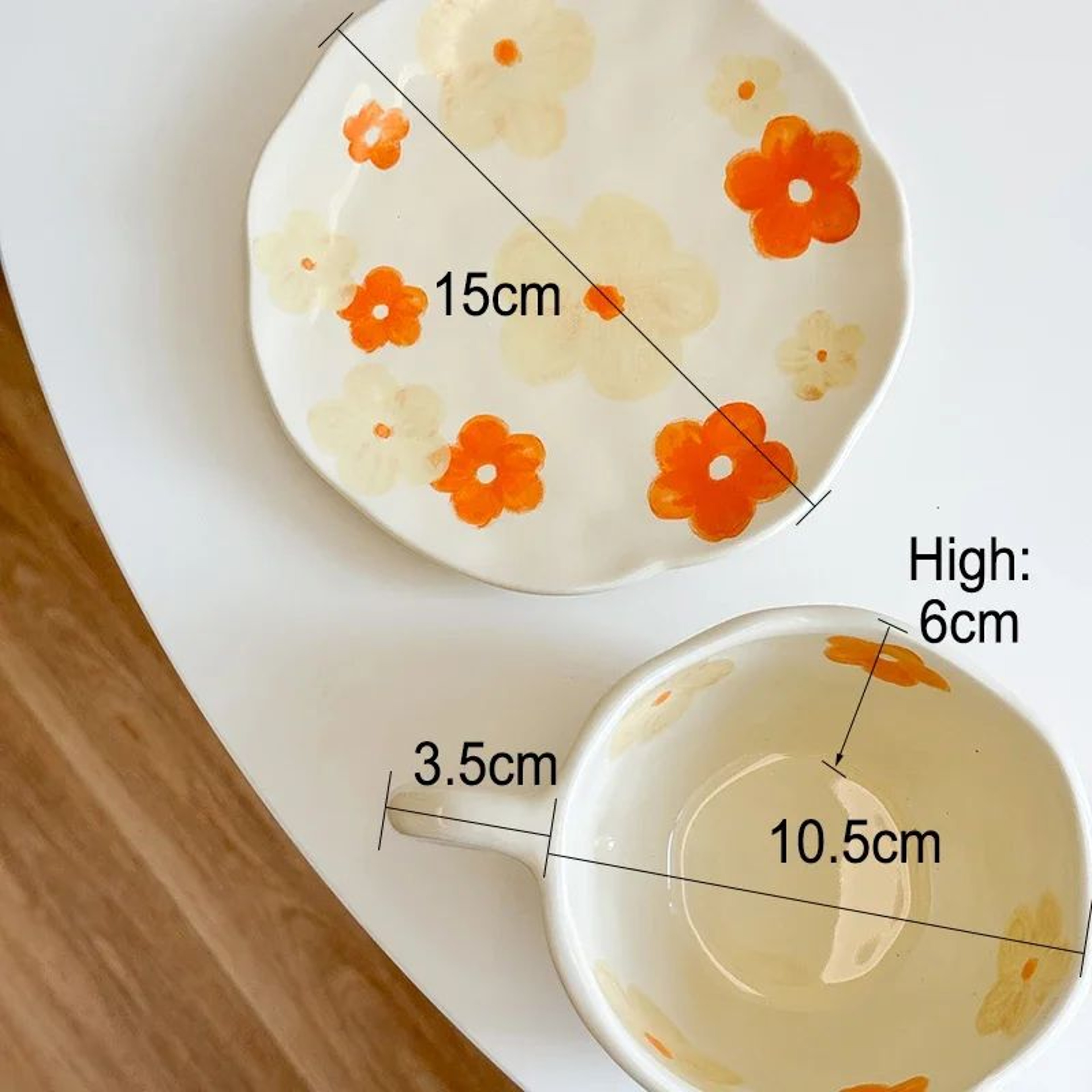 HandPainted Ceramic Coffee Cup With Saucer Set Cute Tea Cup For Cozy Breakfasts 5