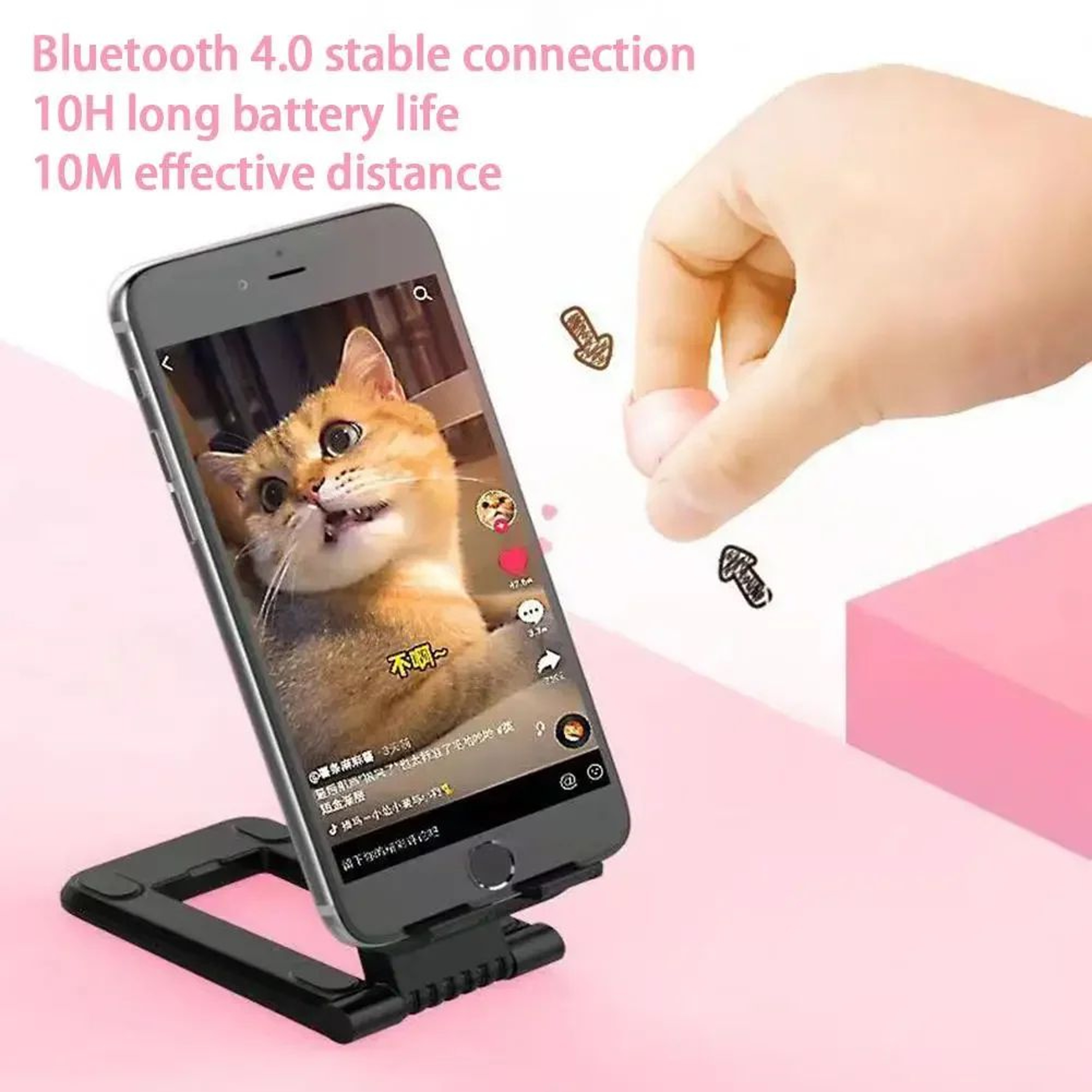 Ultimate Bluetooth Phone Video Controller Ring Fingertip Remote For Automatic Page Browsing  HandsF 2