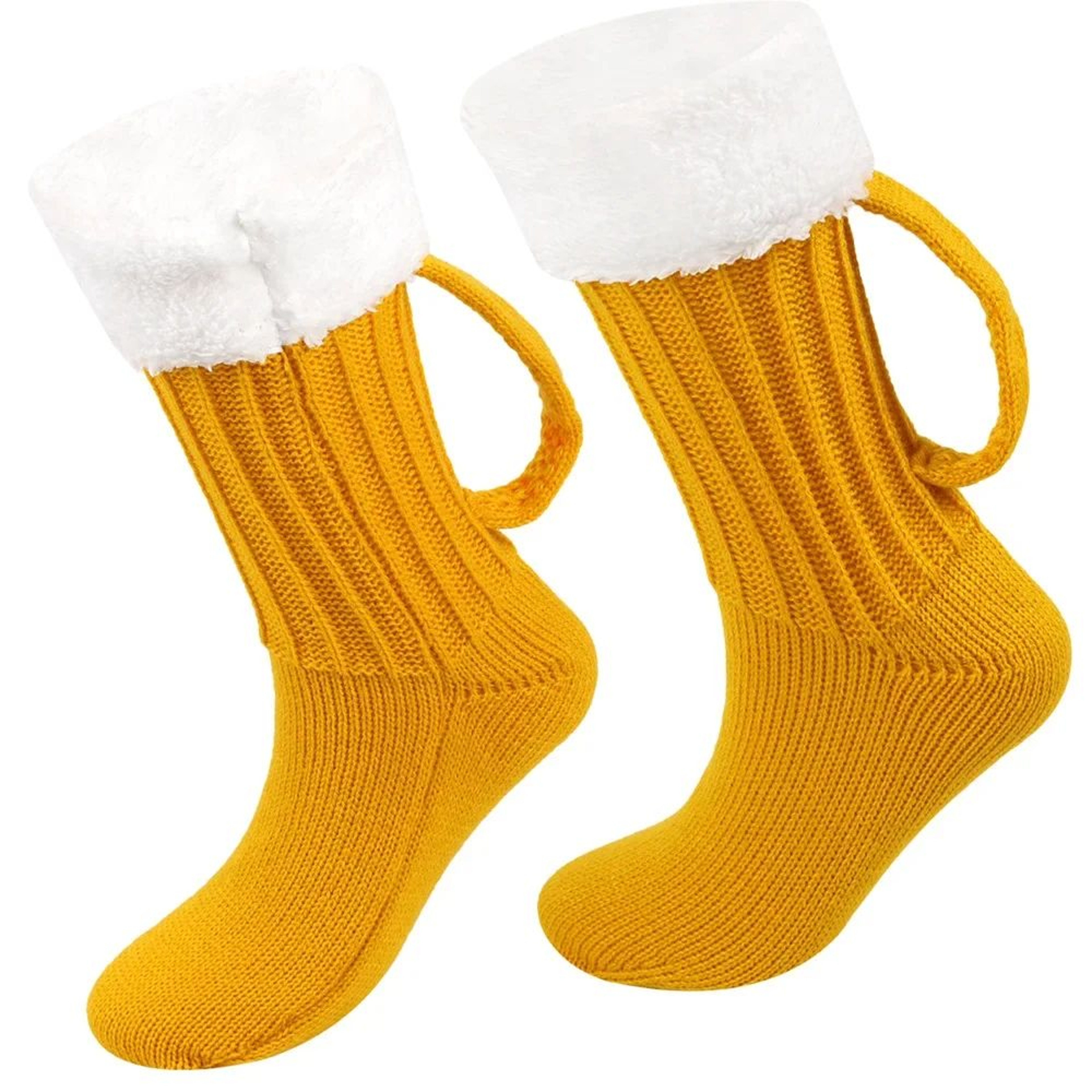 Beer Mug 3D Knitted Winter Socks  Cozy 3D Beer Mug Socks For Warm Lounging 0