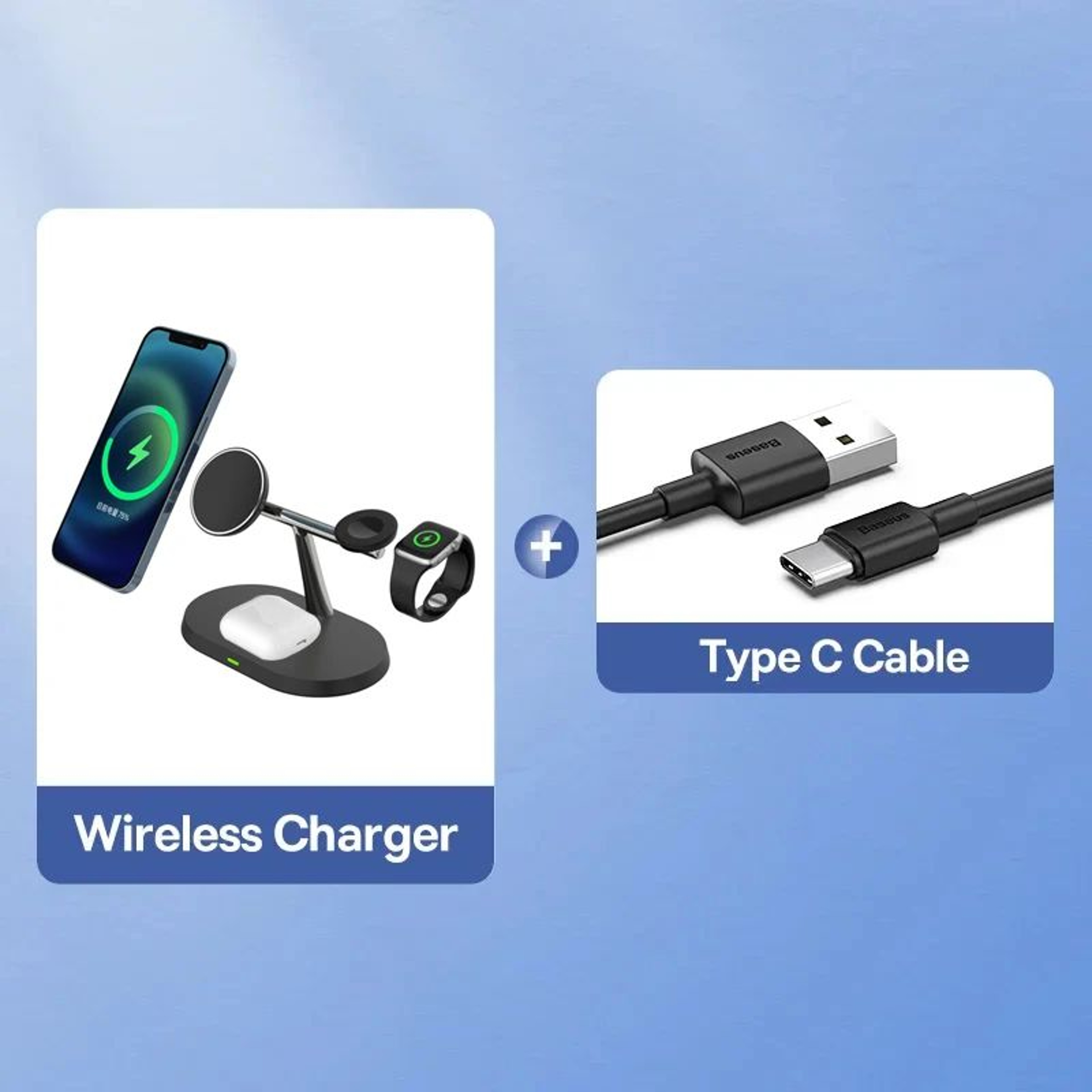 Baseus Qi2 3in1 Magnetic Wireless Charging Station Stand 15W With Cooling 7