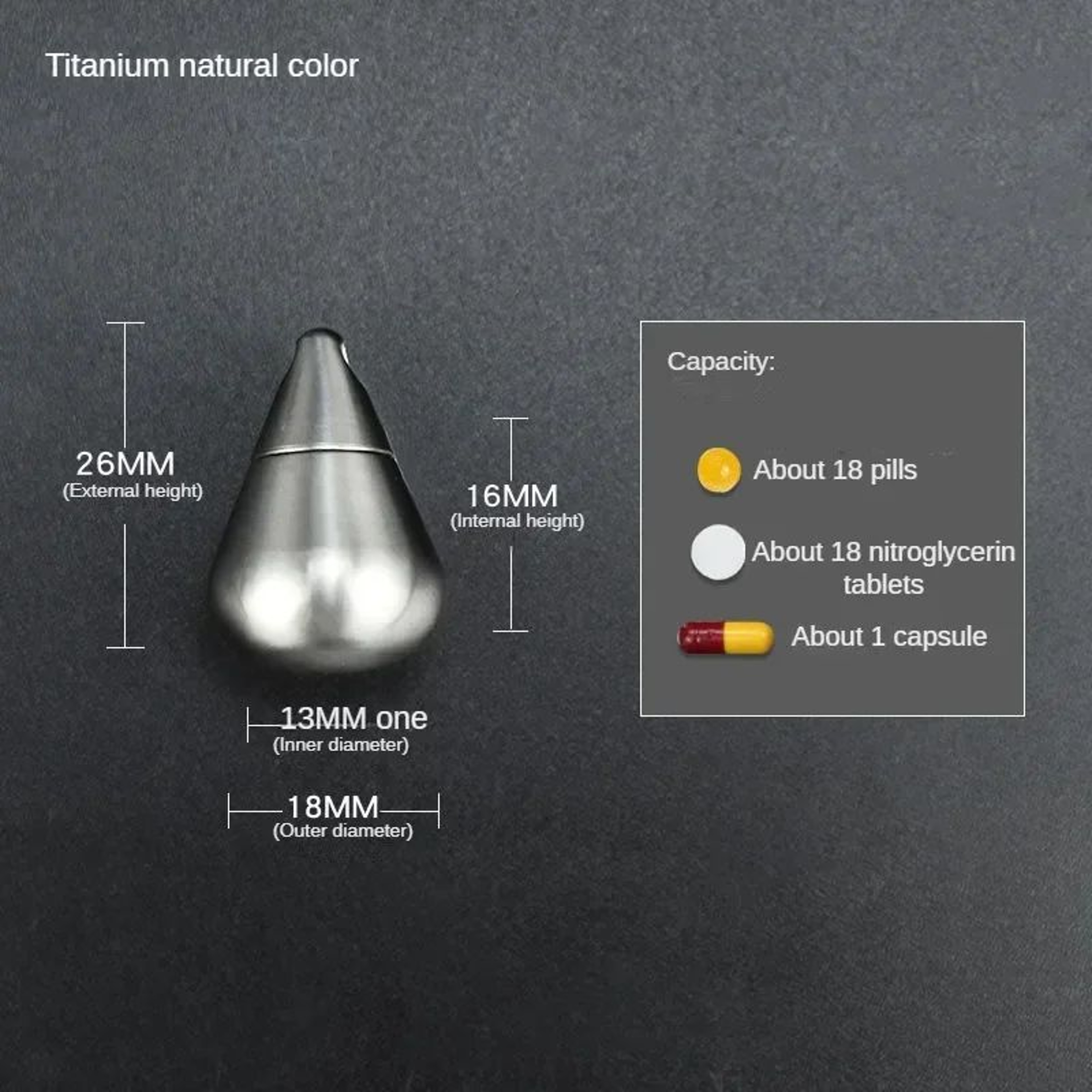 Stainless Steel Mini Travel Pill Case  Waterproof Portable Pill Organizer Capsule Container 6