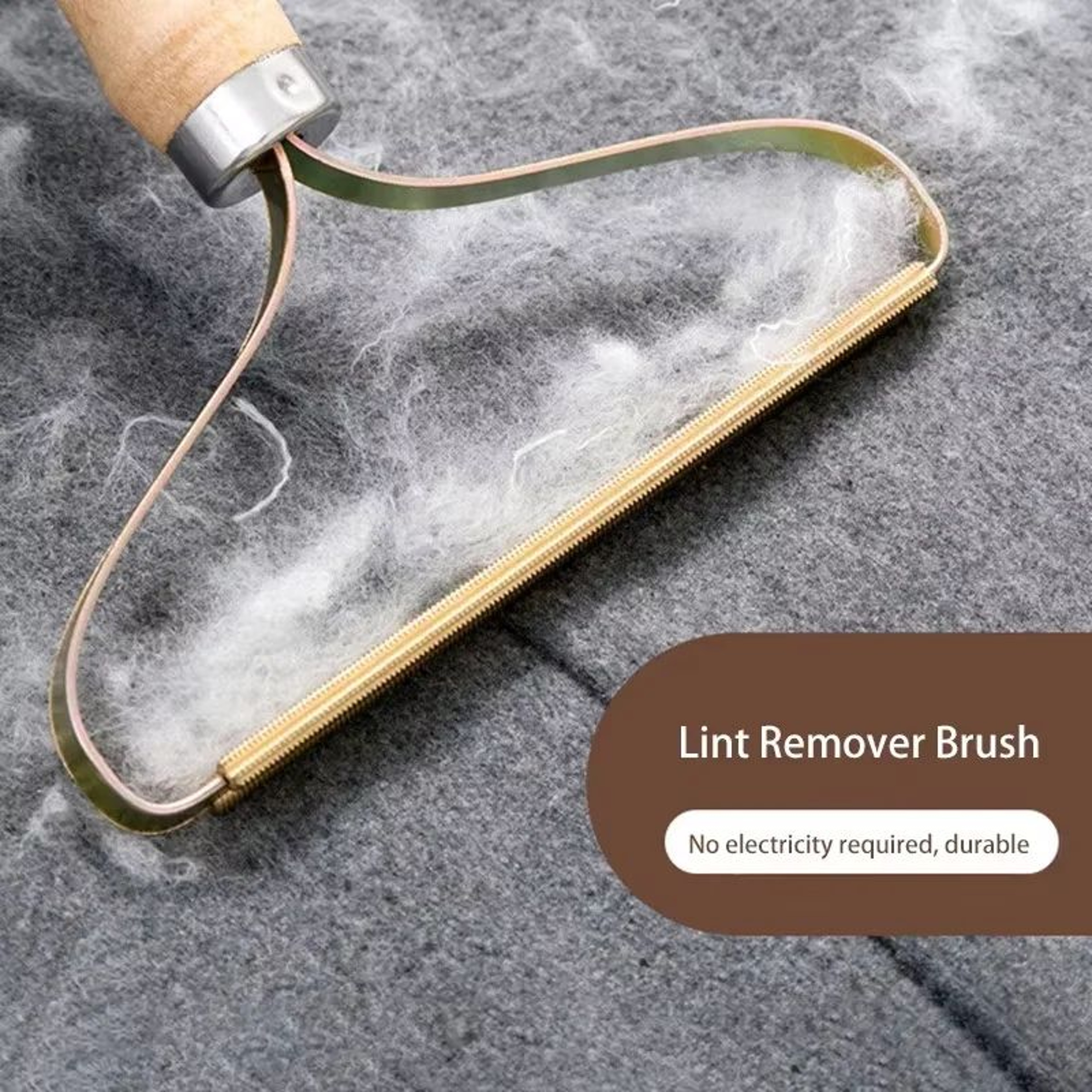 Premium Wooden Lint Remover  Fabric Hairball Remover  Gentle Clothes DePiller Tool 2