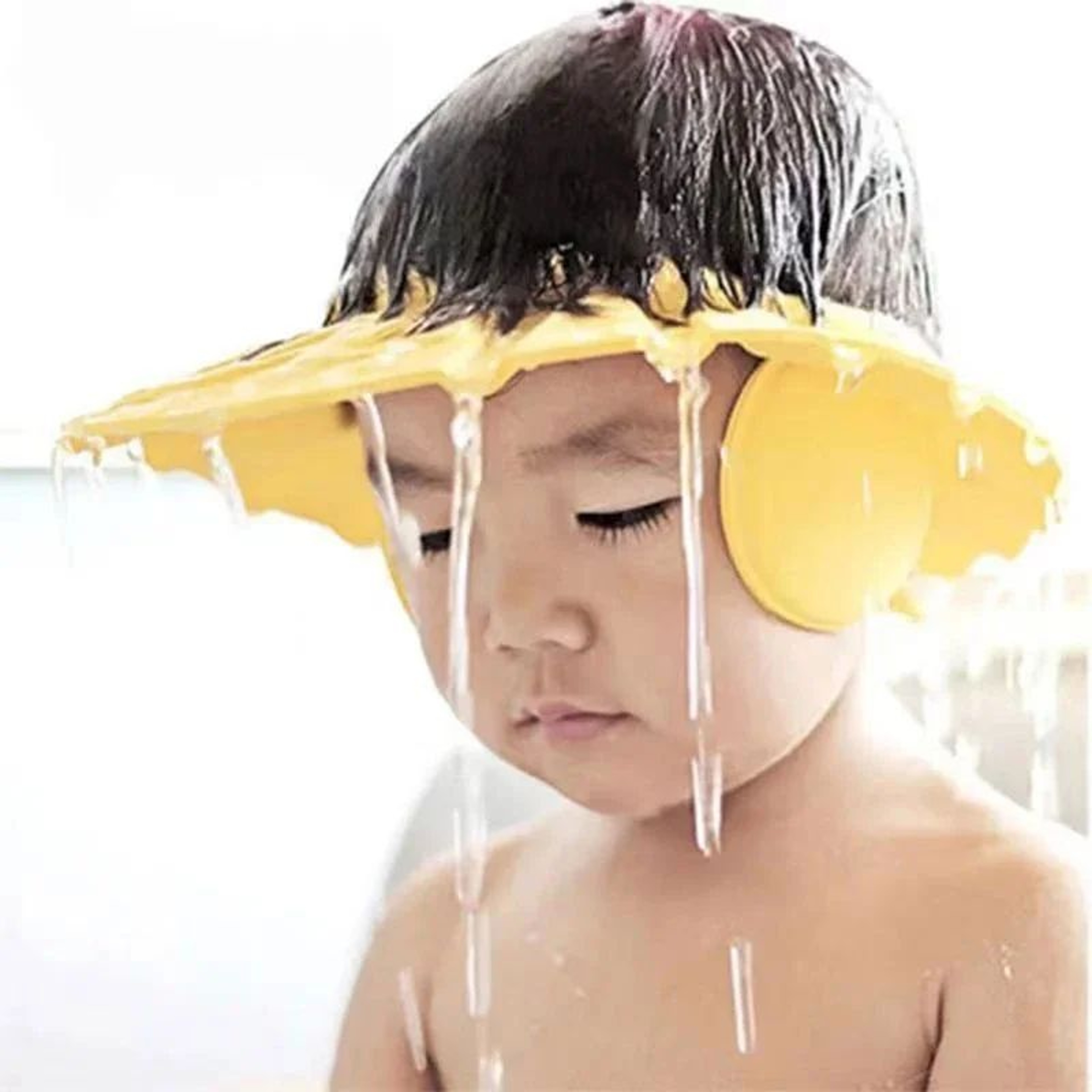 Premium Kid Shower Cap  Adjustable Baby Shampoo Shield Visor For TearFree Hair Wash  Ear Protection 0