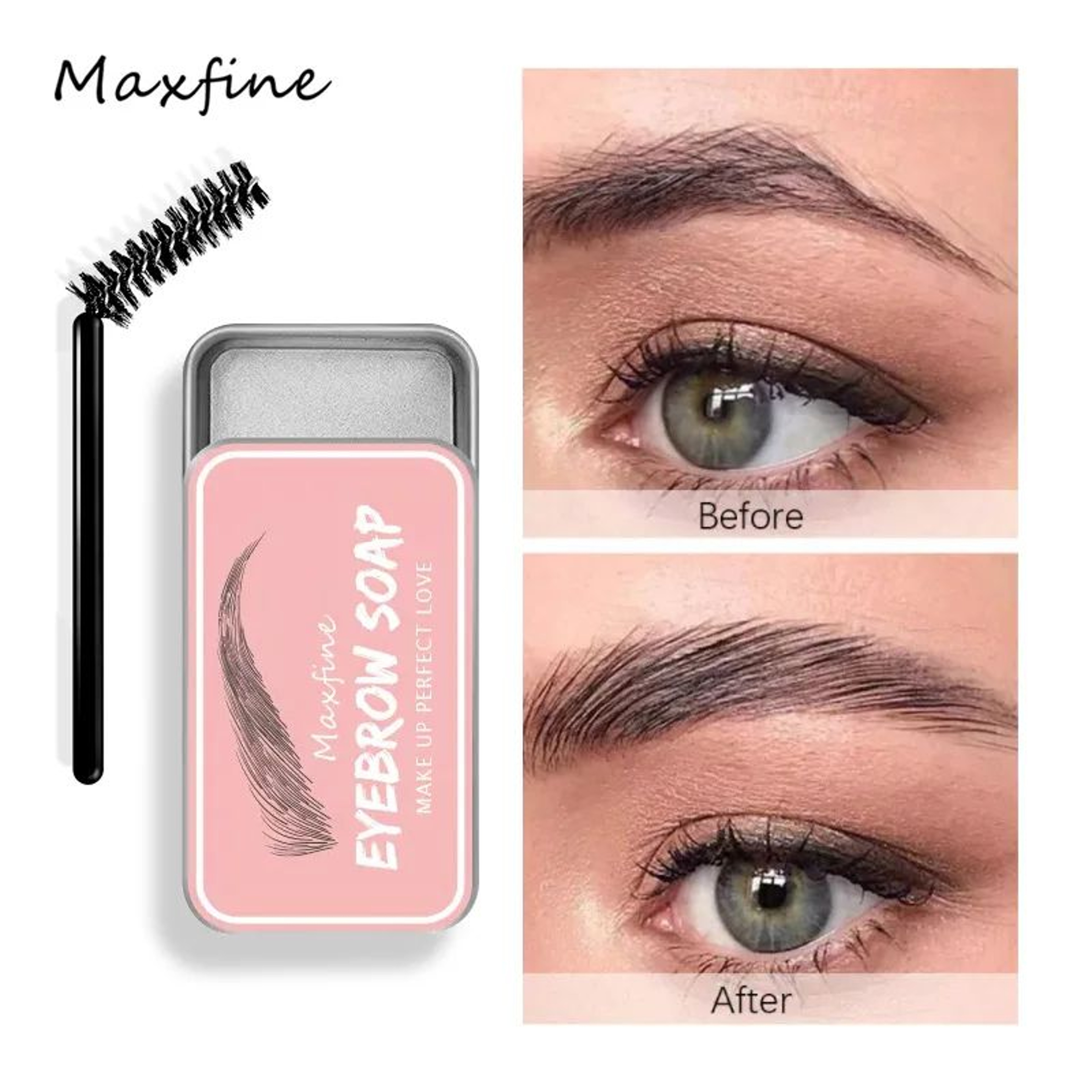 MAXFINE Clear Brow Soap  Eyebrow Setting Gel For AllDay Lift 10g 0
