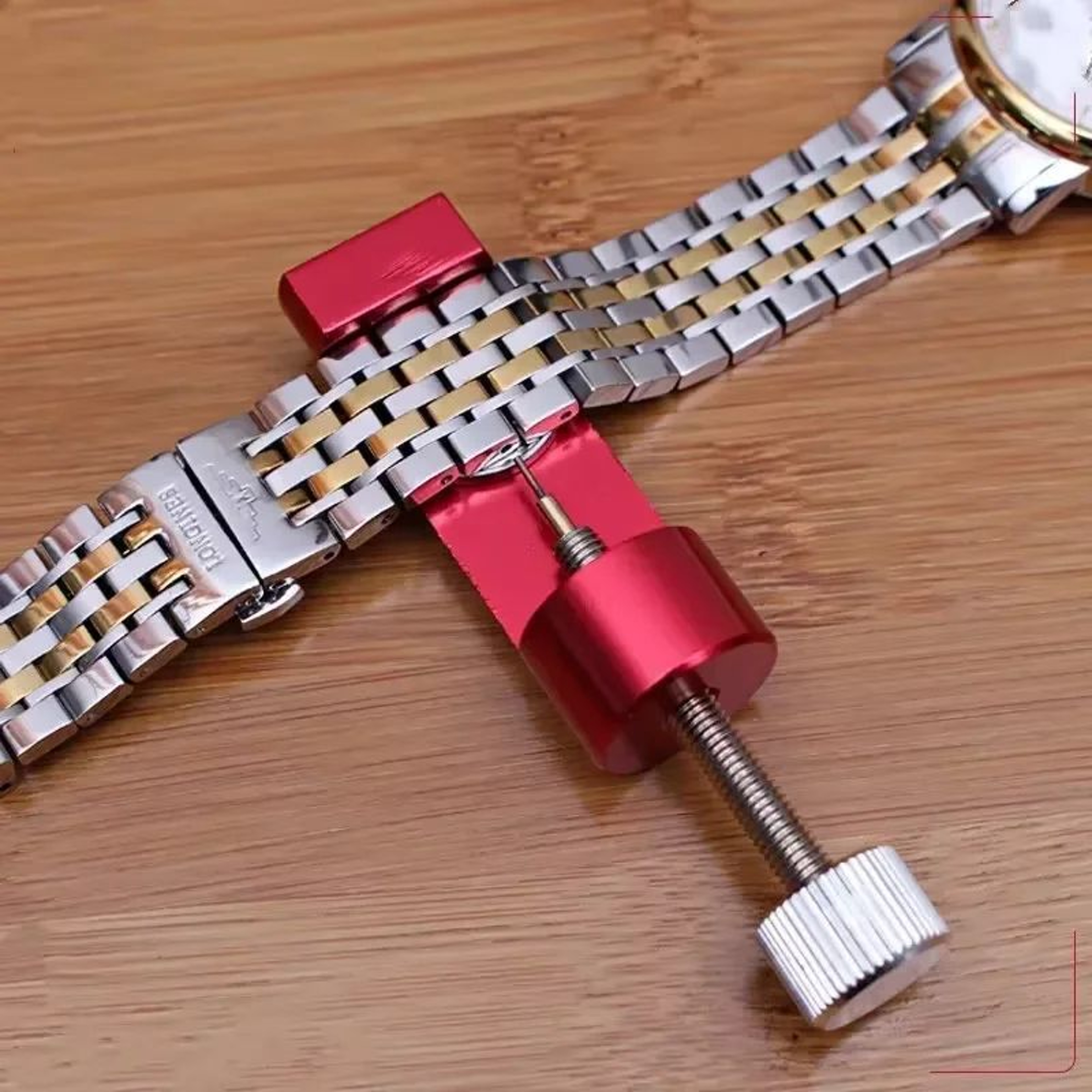 Adjustable Watch Band Link Remover Tool AllMetal Watch Strap Adjustment Tool With Spare Pins 3