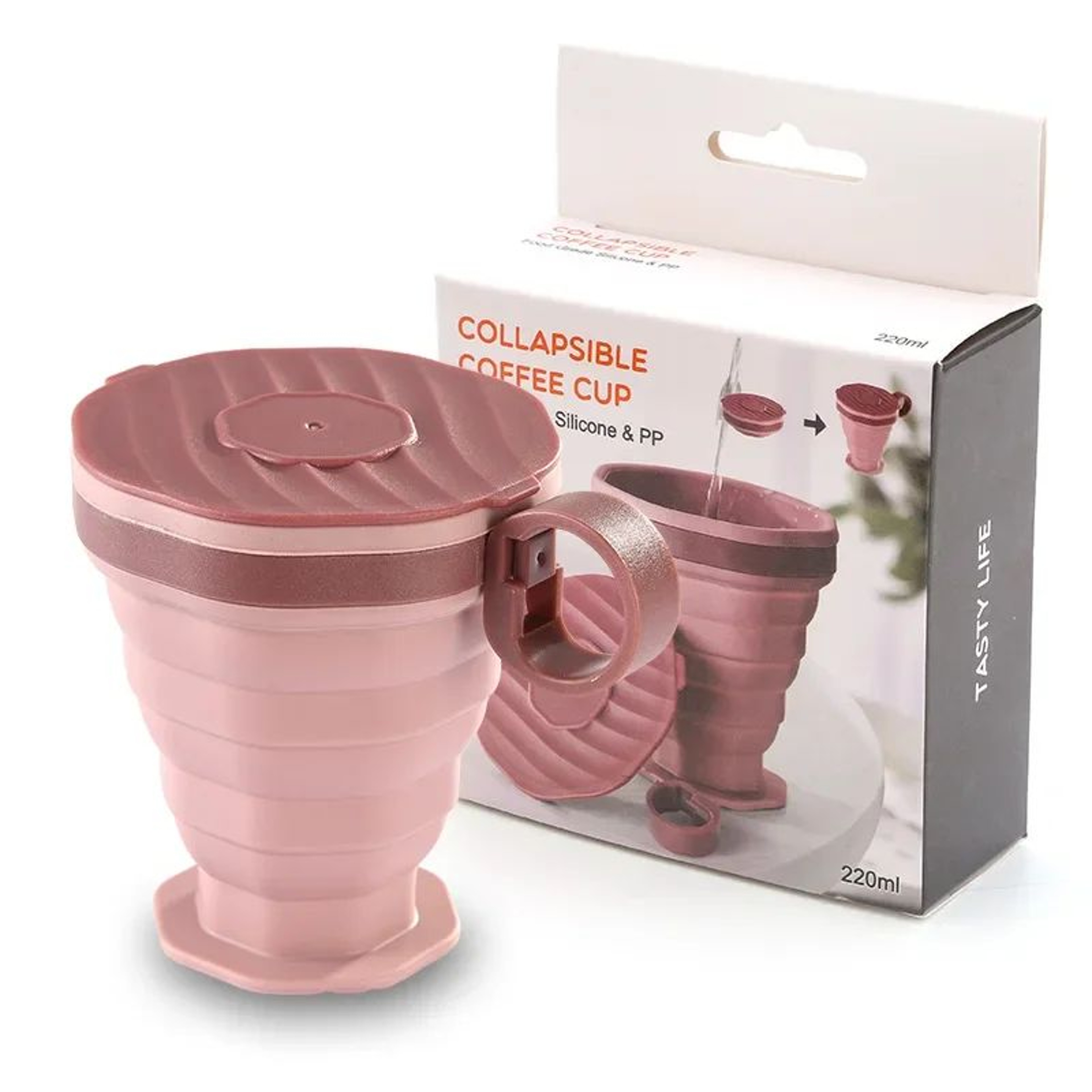 Collapsible Silicone Cup With Lid Foldable Travel Cup For Coffee Water  Mouthwash 6