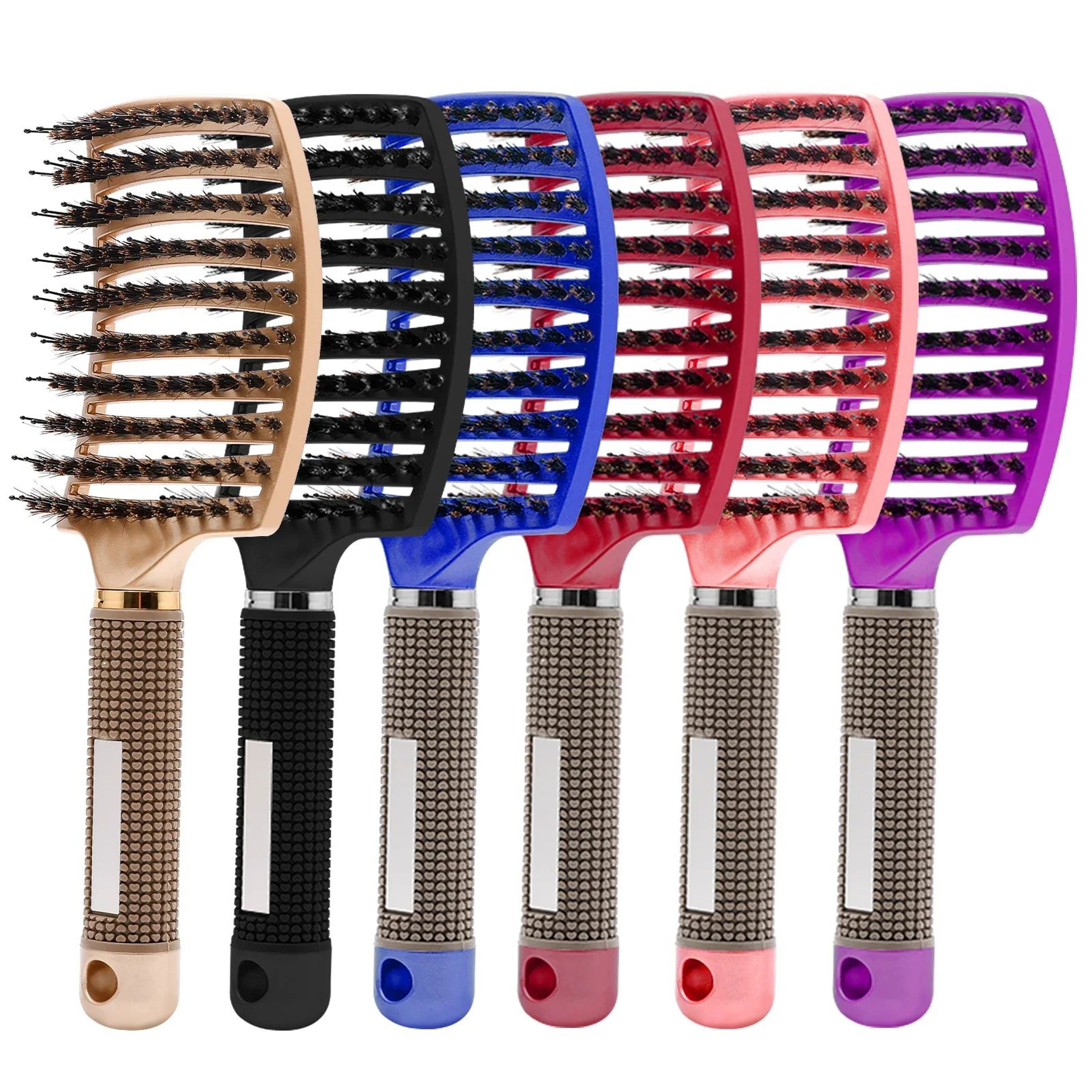 DualBristle Detangling Hair Brush For Wet  Curly Hair Smooths Frizz And Adds Shine 1