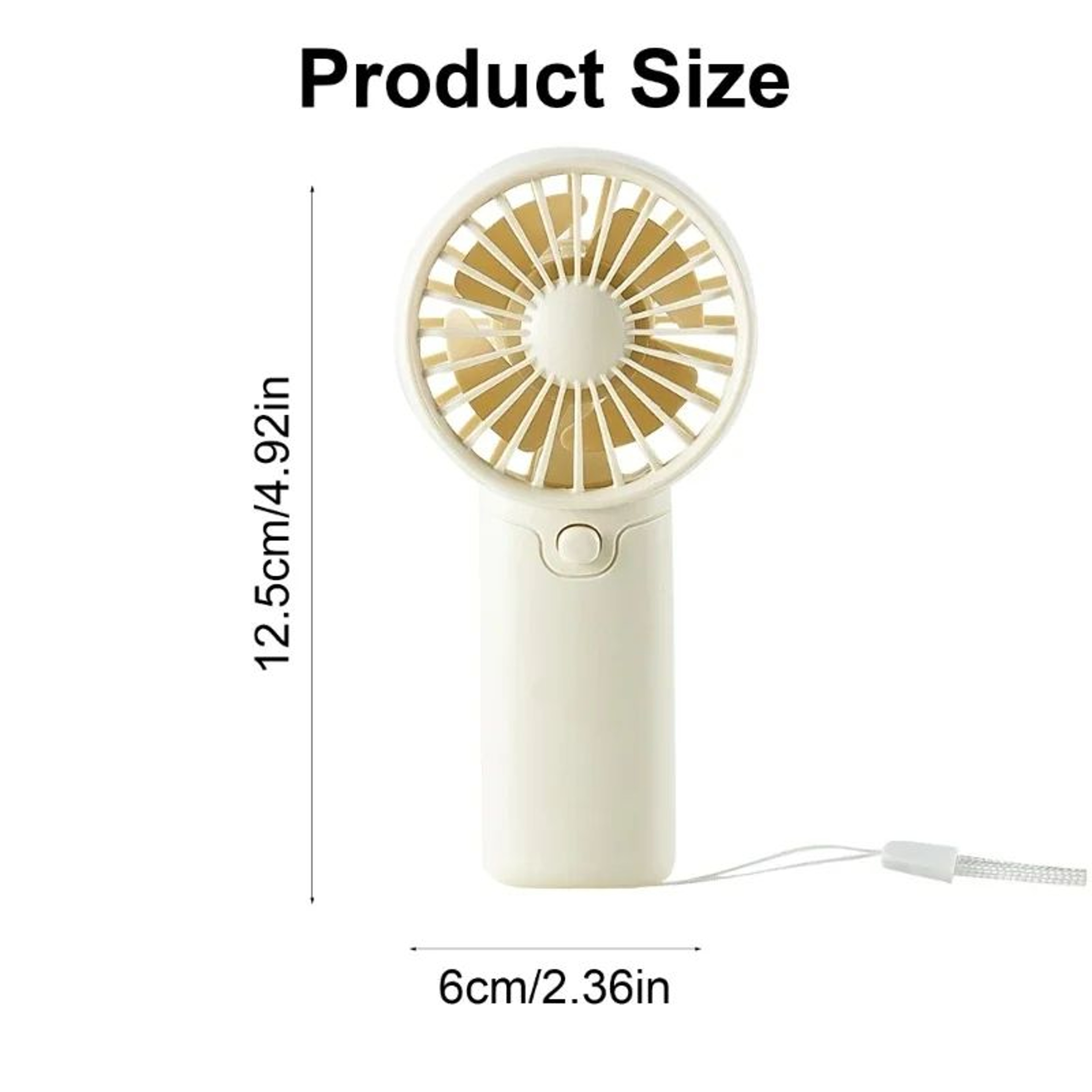 Portable Mini Fan For Travel Lightweight Handheld Fan With AAA Battery Power PocketSize Cooling 5