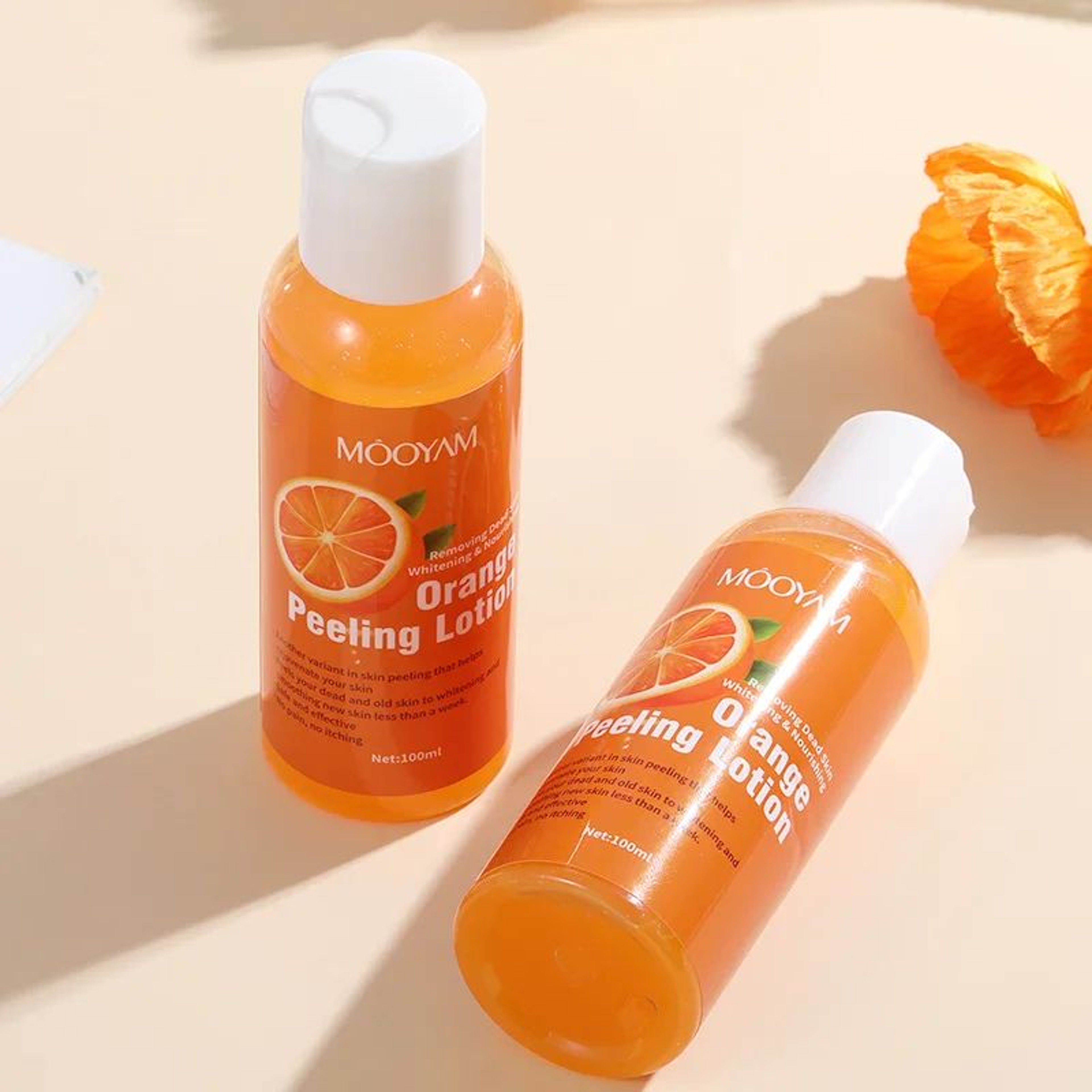 100ml Orange Peeling Oil Moisturizing Foot Exfoliator For Rough Elbows Knees  Heels 3