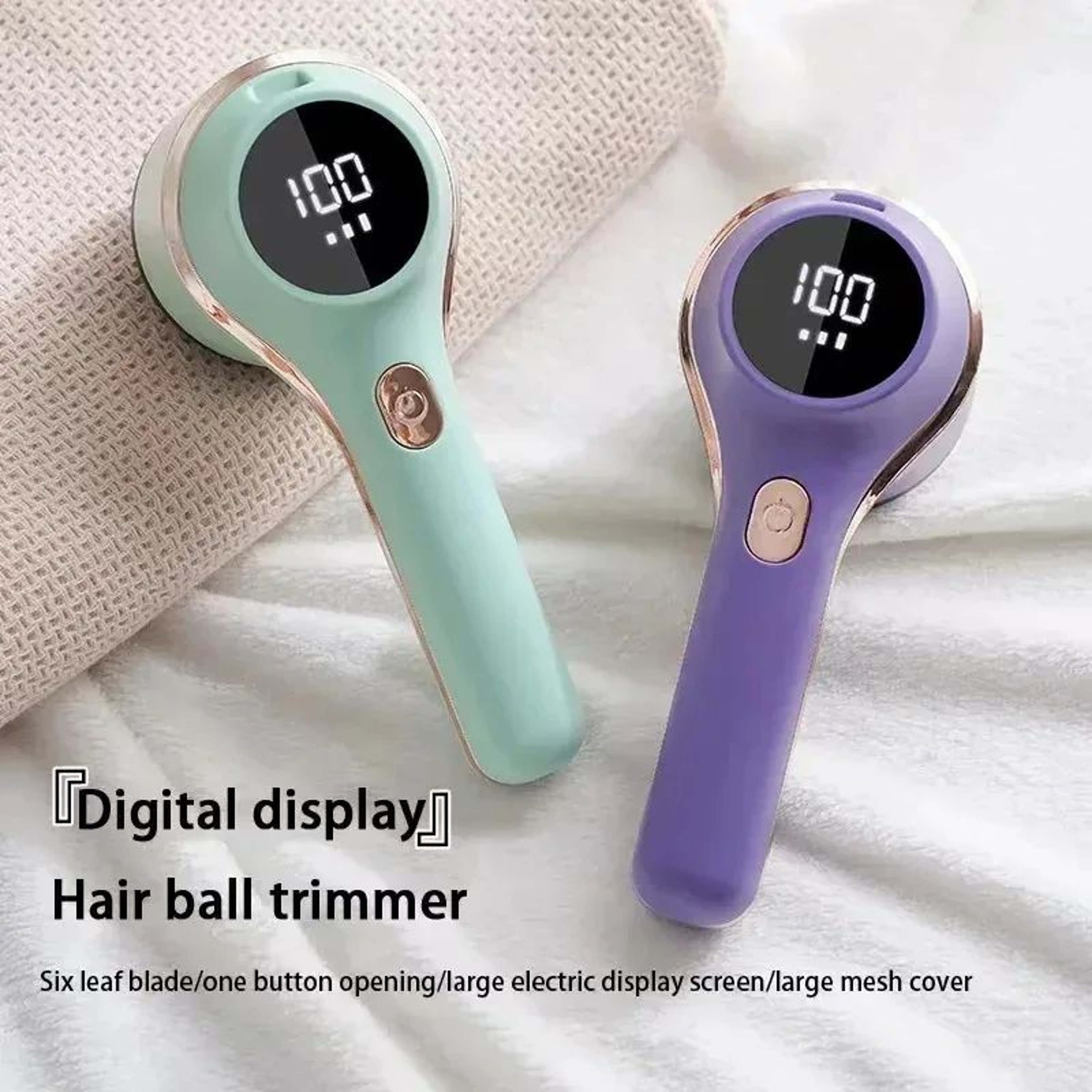 LED Digital Fabric Shaver Rechargeable Lint  Pill Remover For Clothes And Sweaters 3