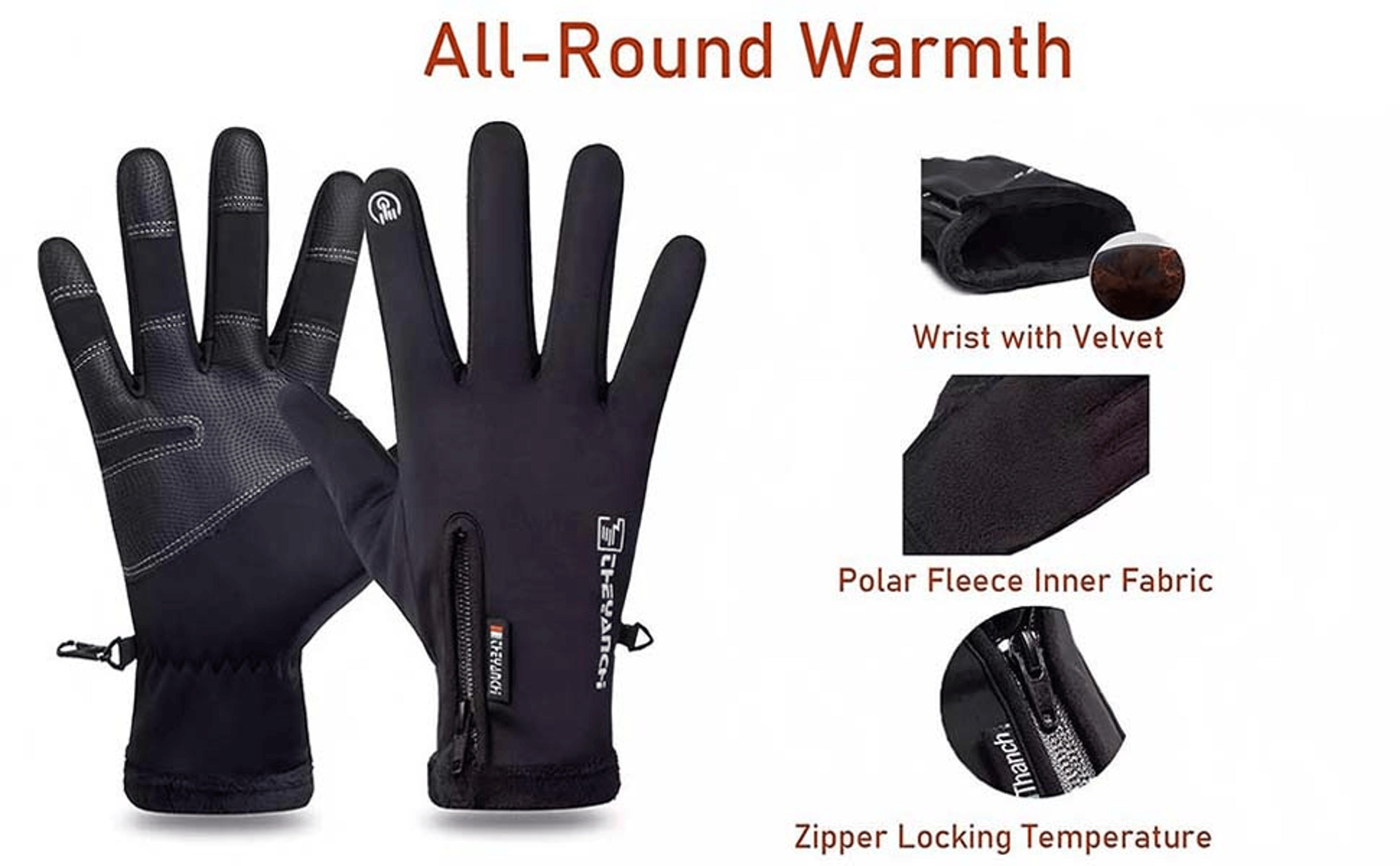 ArcticRide Waterproof Winter Gloves for Men – Thermal Fleece, Touchscreen, Non-Slip Grip – view 16