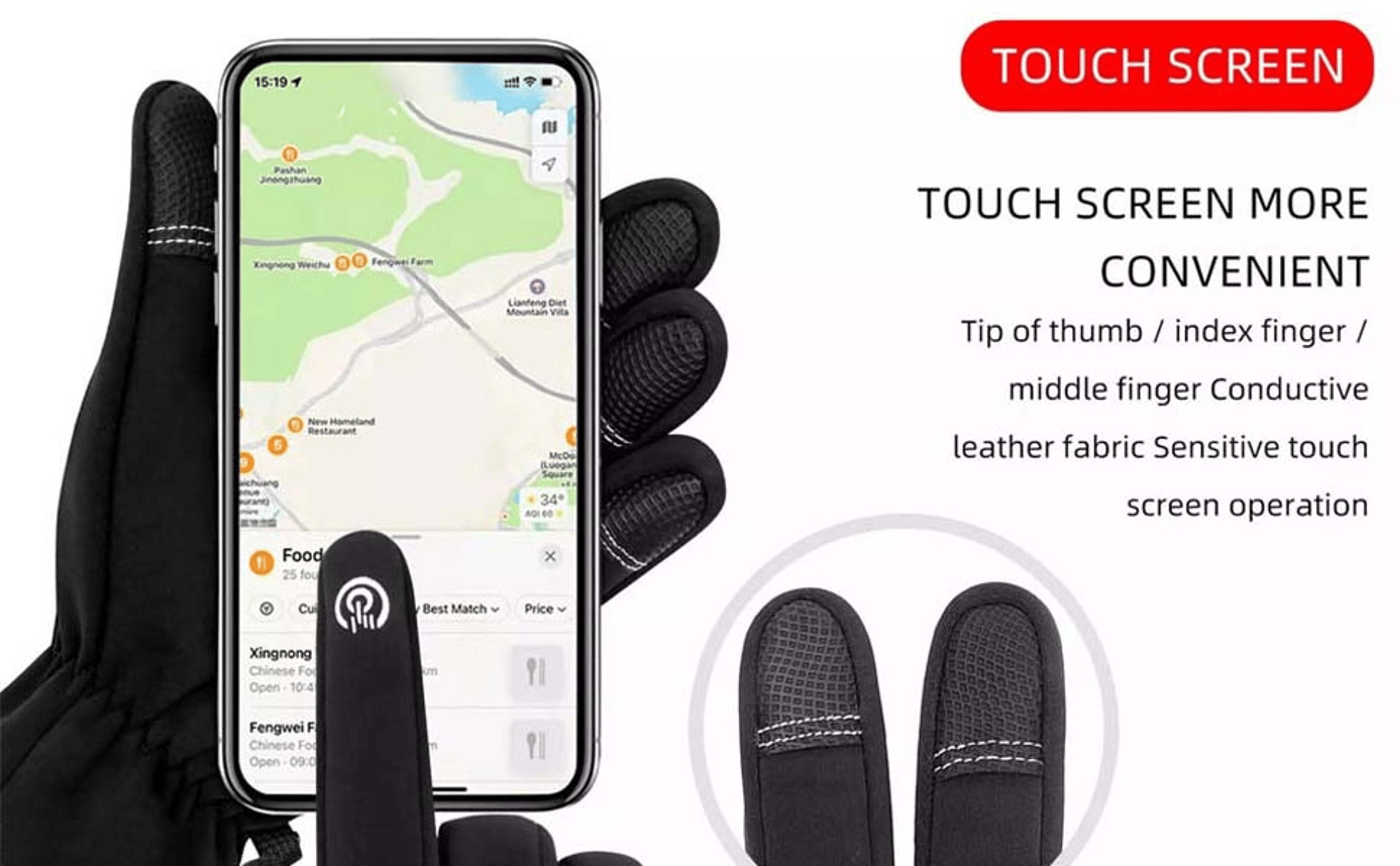 ArcticRide Waterproof Winter Gloves for Men – Thermal Fleece, Touchscreen, Non-Slip Grip – view 19