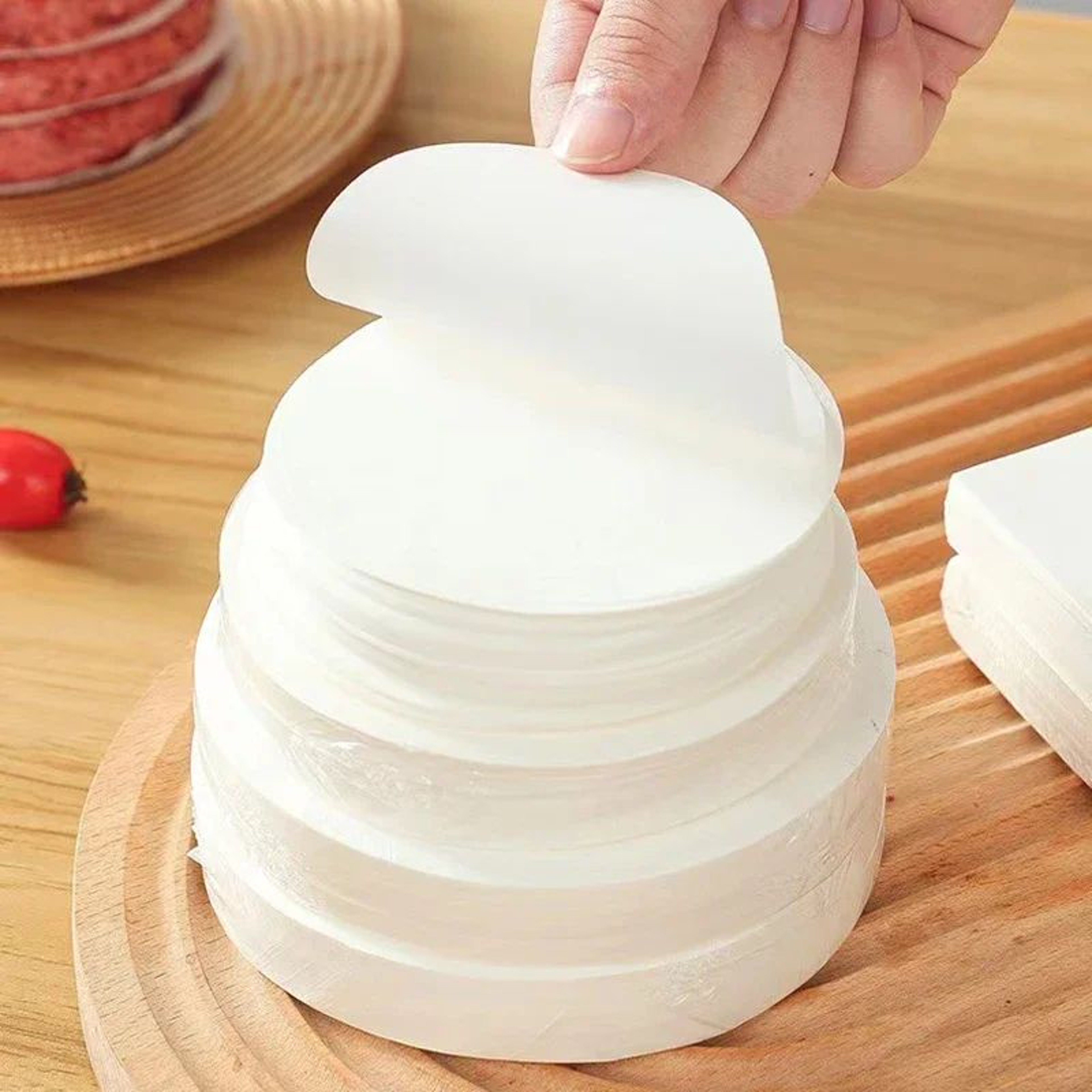 100Pack Hamburger Patty Paper Rounds  NonStick Burger Patty Separators For Burger Press Freezing  M 2
