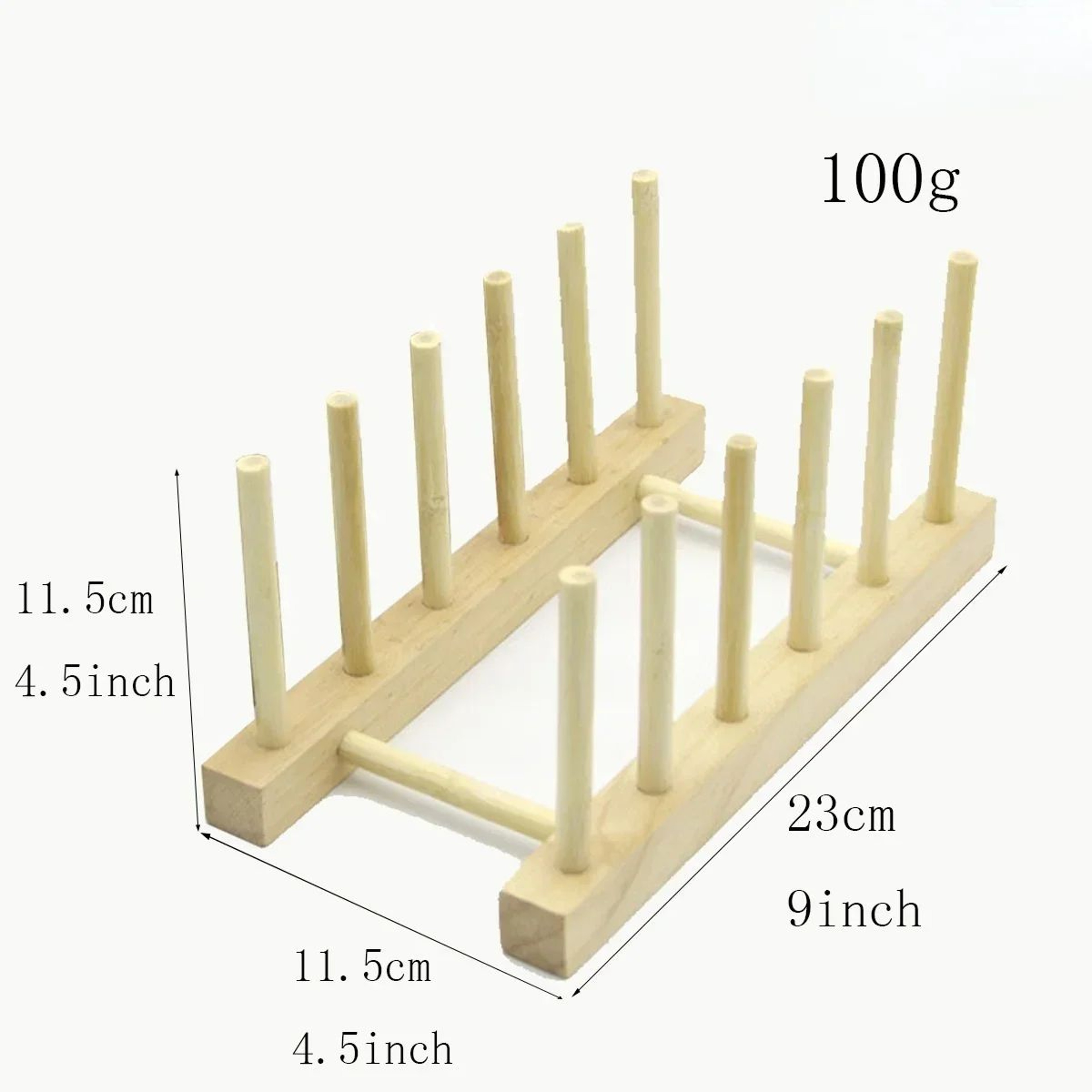 Bamboo Dish Drying Rack Organizer  Plate Drying Rack With Cup  Pan Lid Holder 8