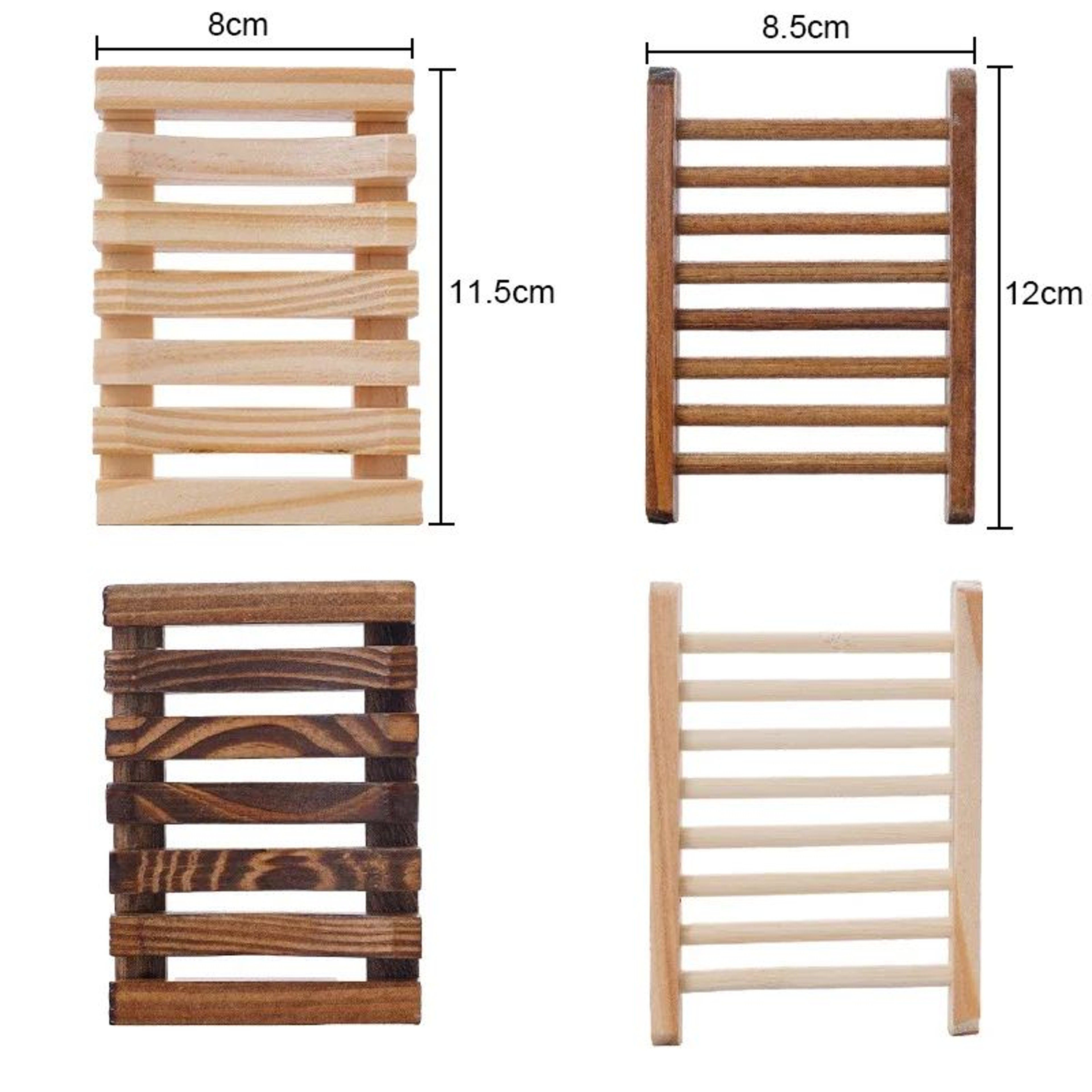Natural Bamboo Soap Dish With Drainage  Self Draining Soap Tray Wooden Holder 1
