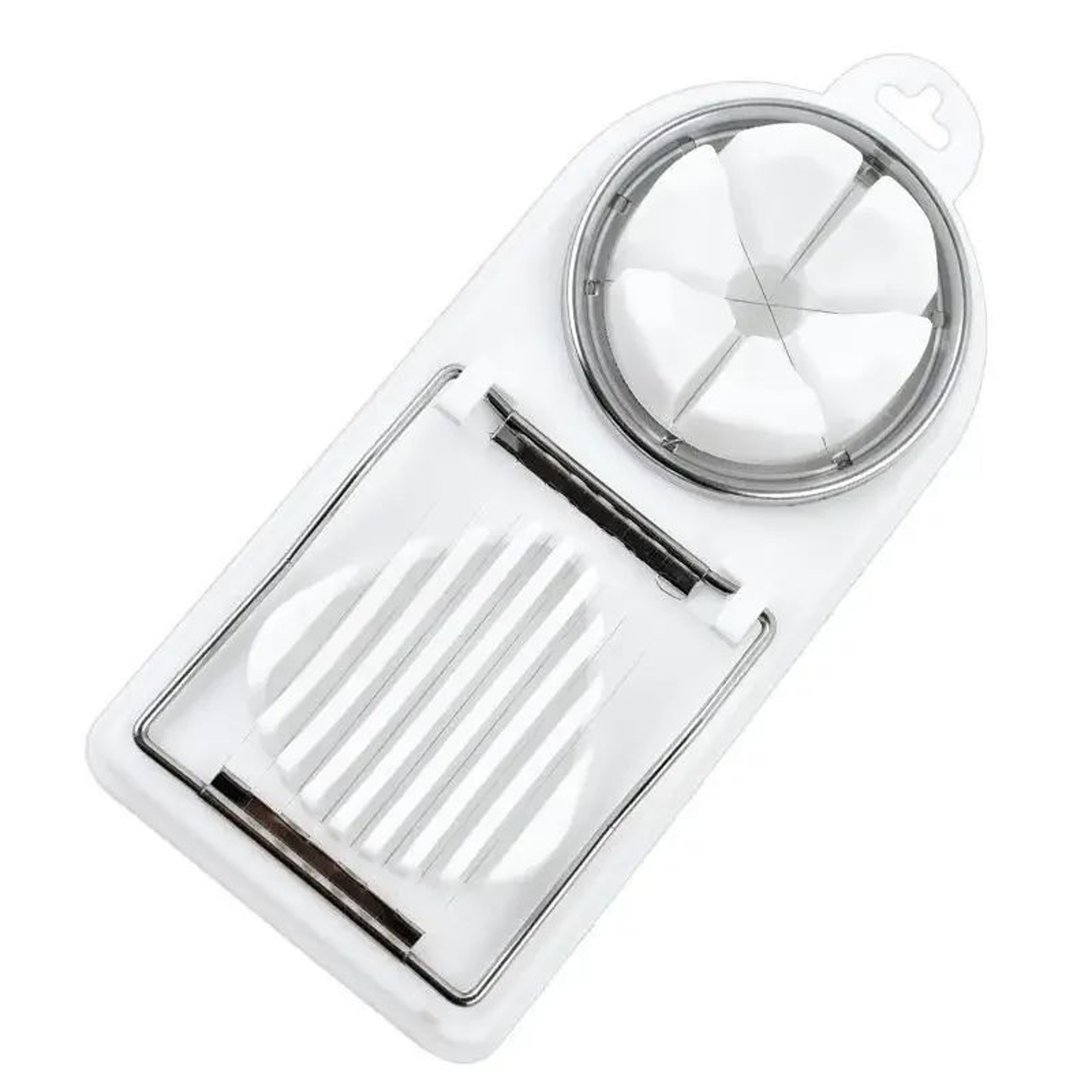 2in1 Stainless Steel Egg Cutter  Preserved Egg Slicer With Plastic Base 7