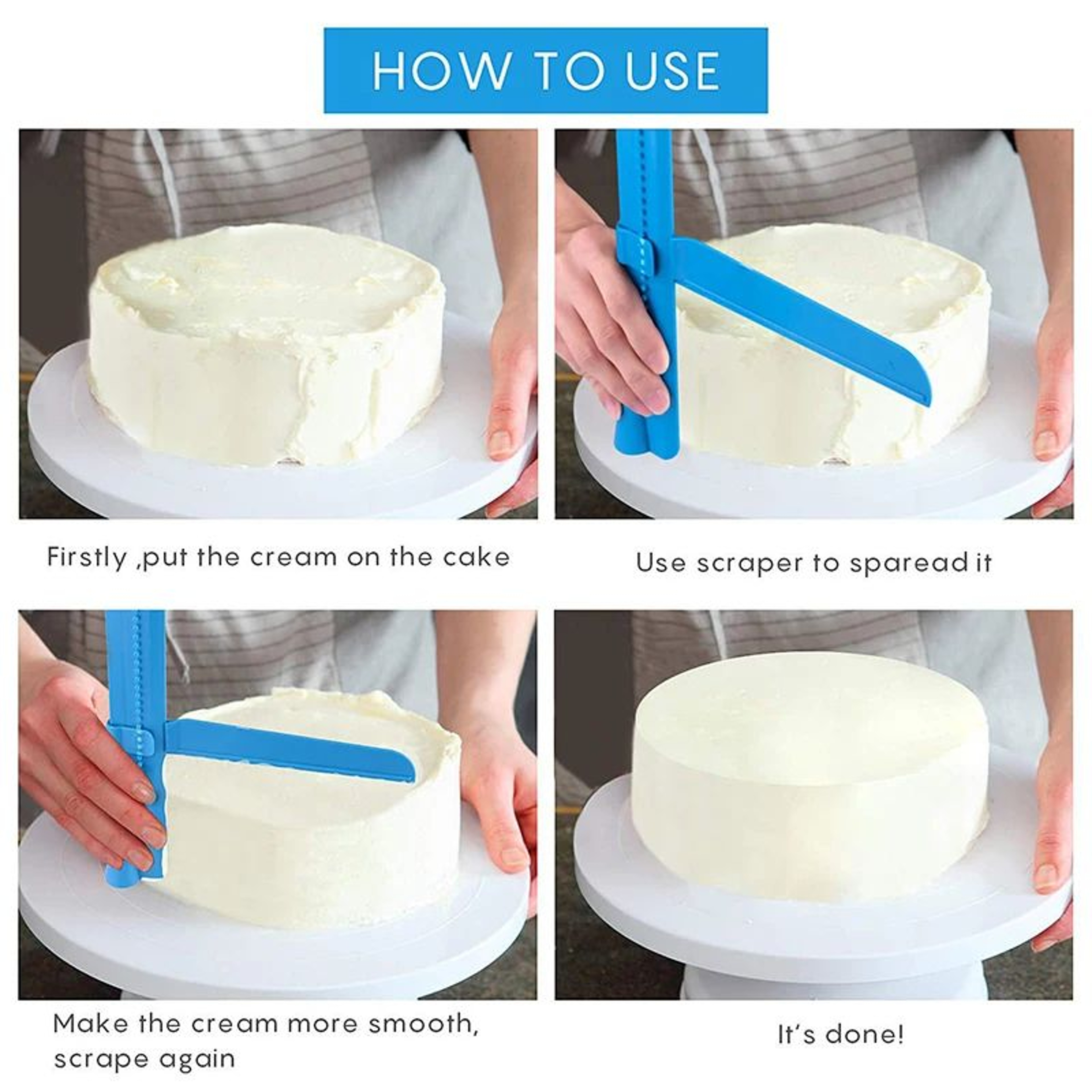 Irregular Edge Cake Scraper Set Icing Smoother  Cake Decorating Comb For Clean Buttercream Lines 2