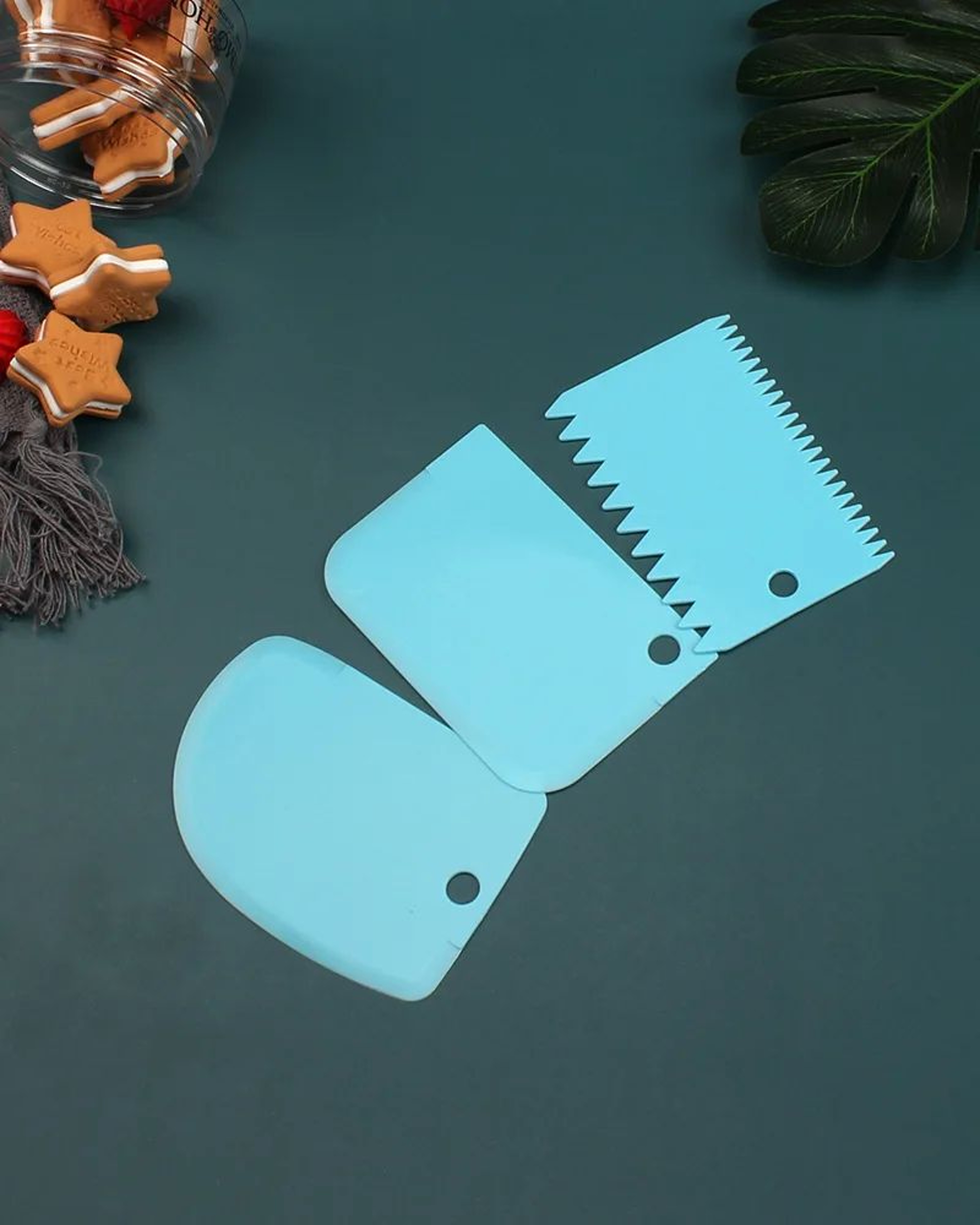 Irregular Edge Cake Scraper Set Icing Smoother  Cake Decorating Comb For Clean Buttercream Lines 9