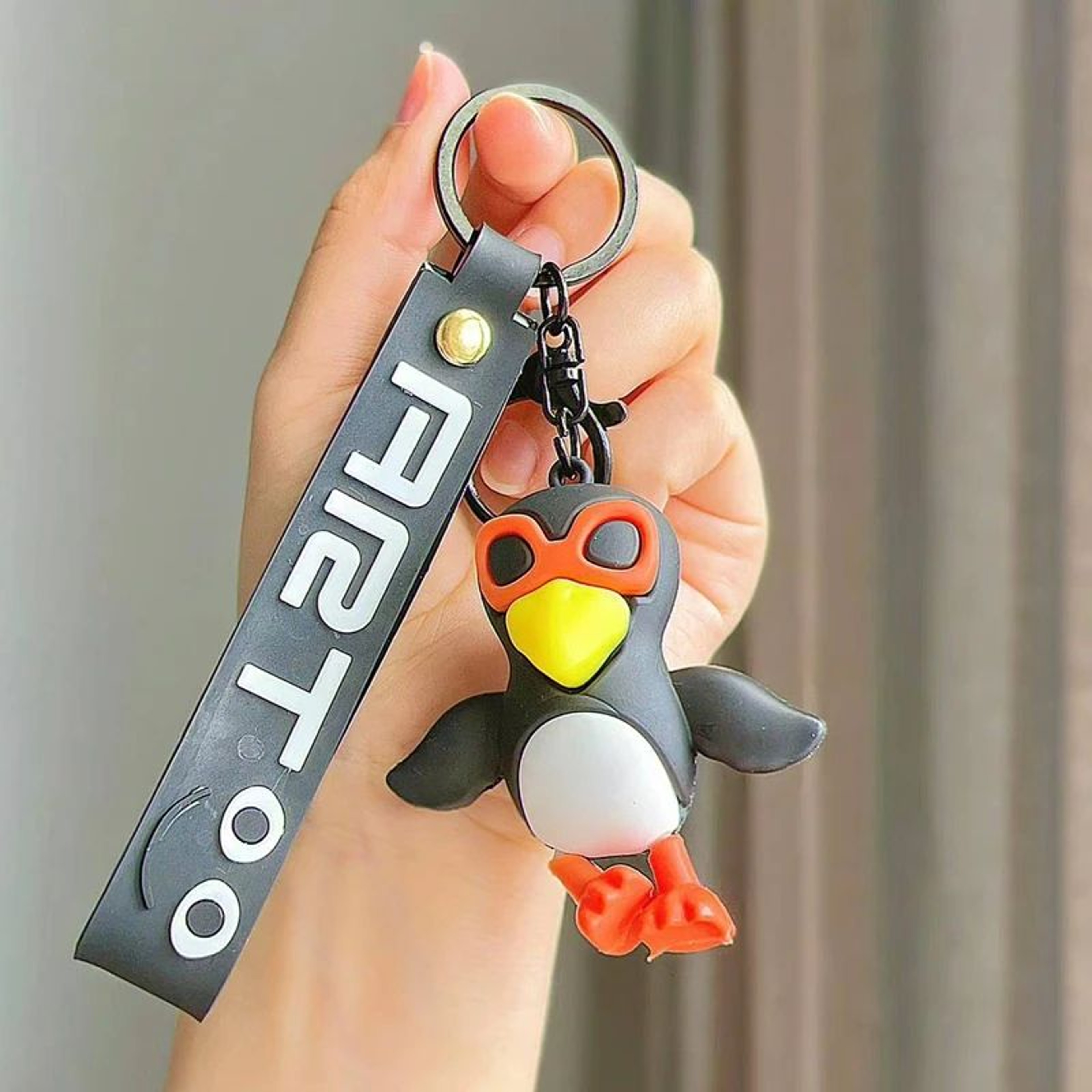 Creative Character Wrist Strap Keychain Pendant  Collectible Figurine Bag Charm 5
