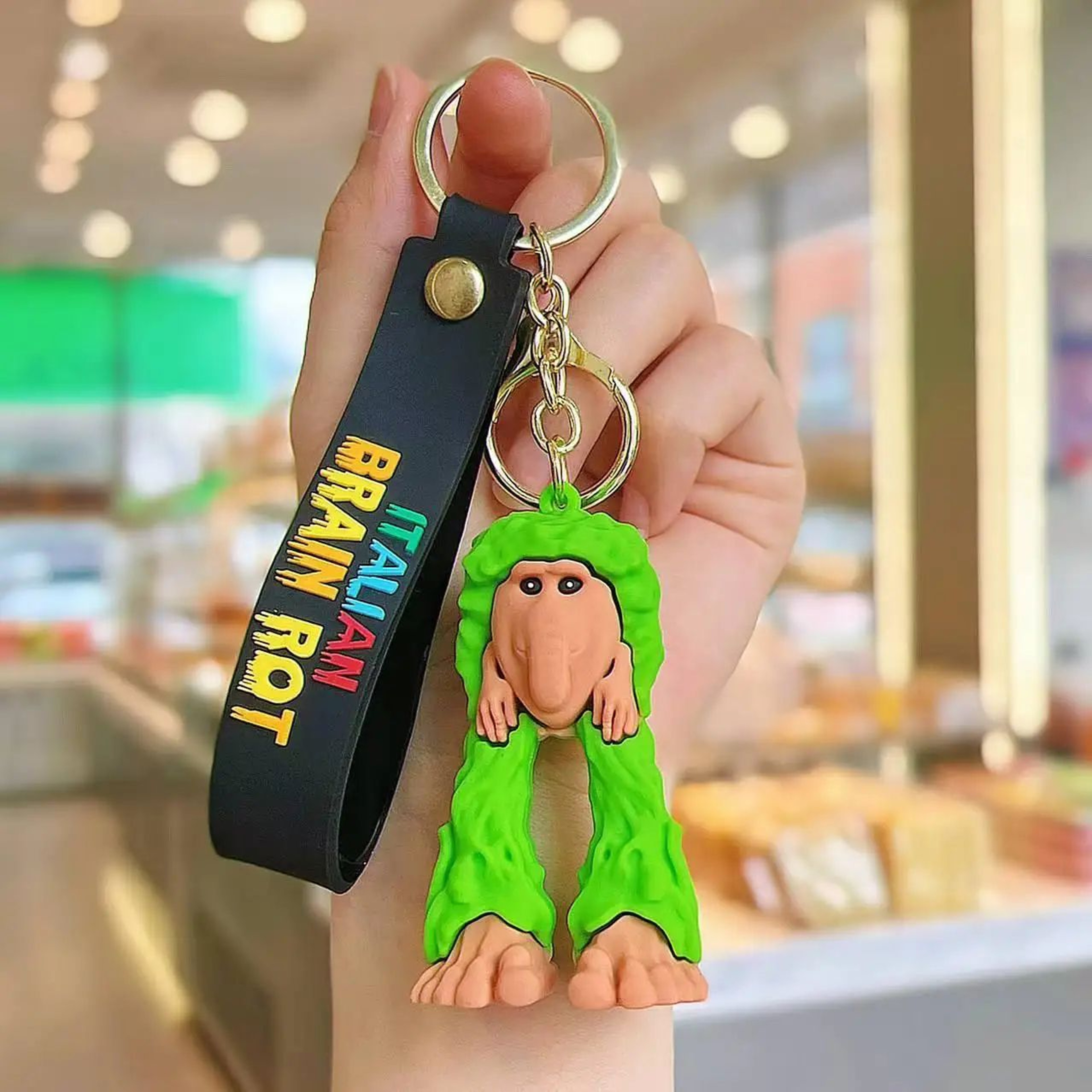 Creative Character Wrist Strap Keychain Pendant  Collectible Figurine Bag Charm 9